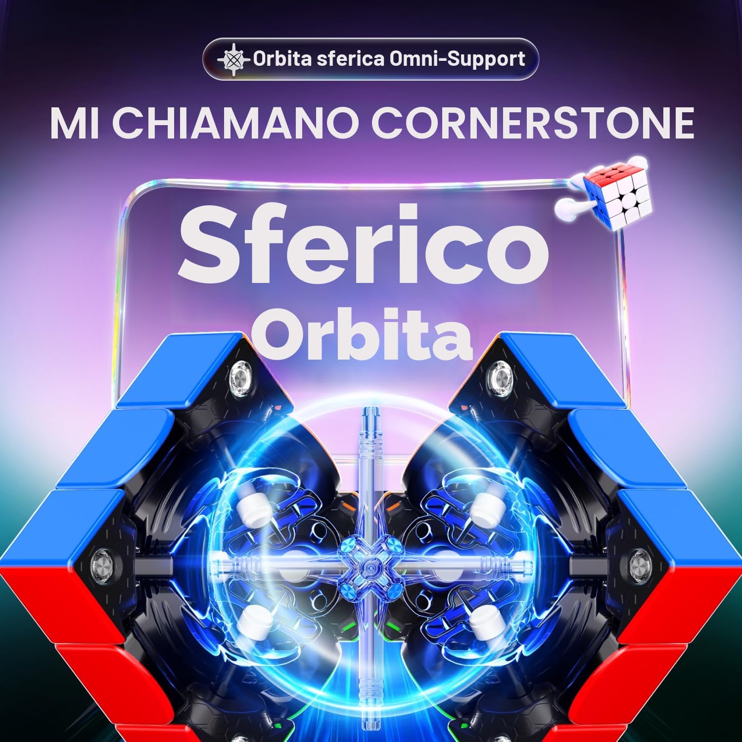 GAN V100 Maglev Cubo di Velocità Professionale 3x3 Speed Cube, Cubo Magnetico con 72 Magneti e Design Leggero da 64g, GAN Cube 355 Maglev è Perfetto per Giocatori con Mani Piccole e per Principianti.