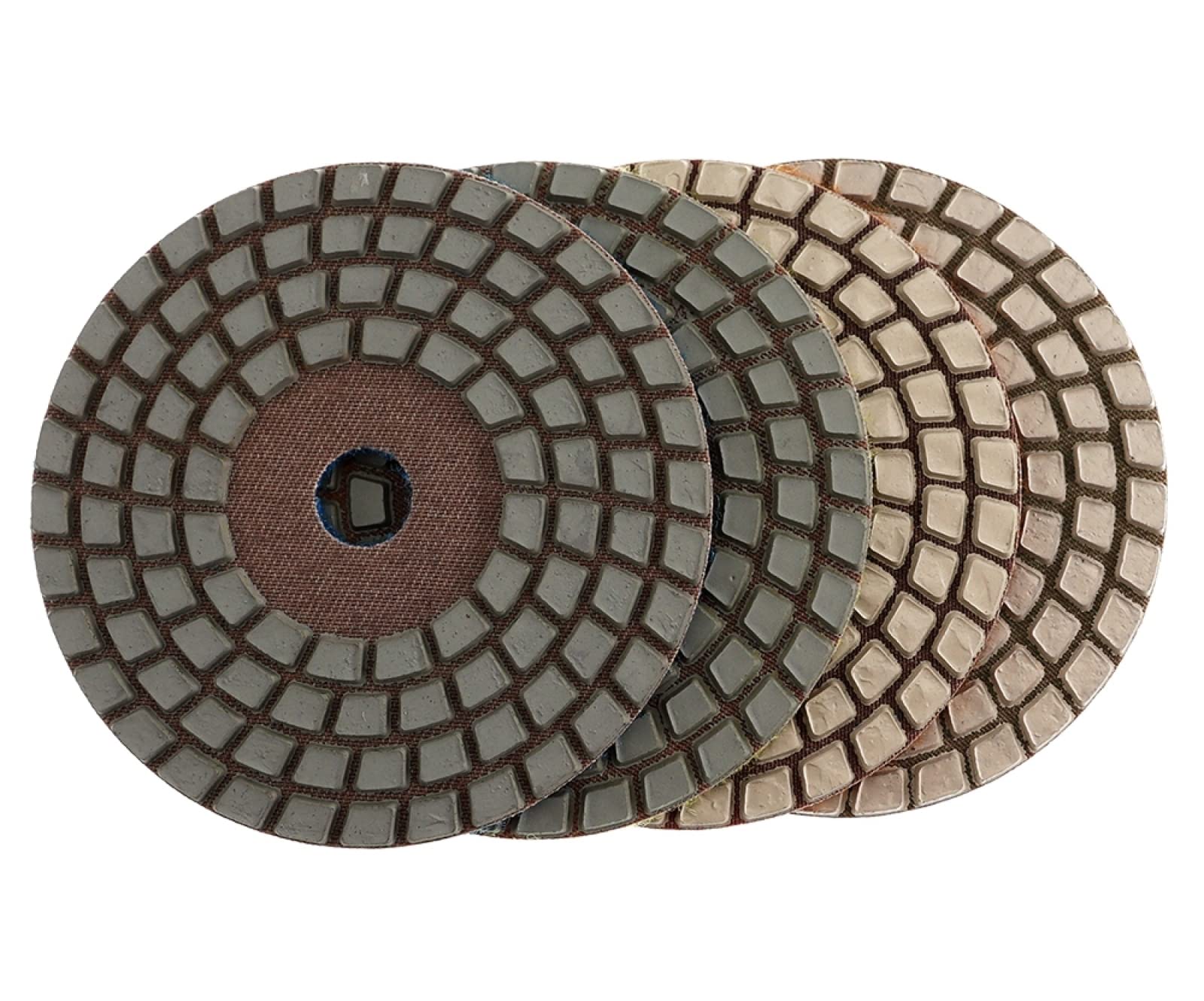 4 Unids/set Almohadilla De Pulido En Seco De Diamante De 4 Pulgadas 4 Pasos Almohadillas De Pulido De Pared Afiladas Premium Para Disco De Lijado De Piedra De Mármol De Granito,1