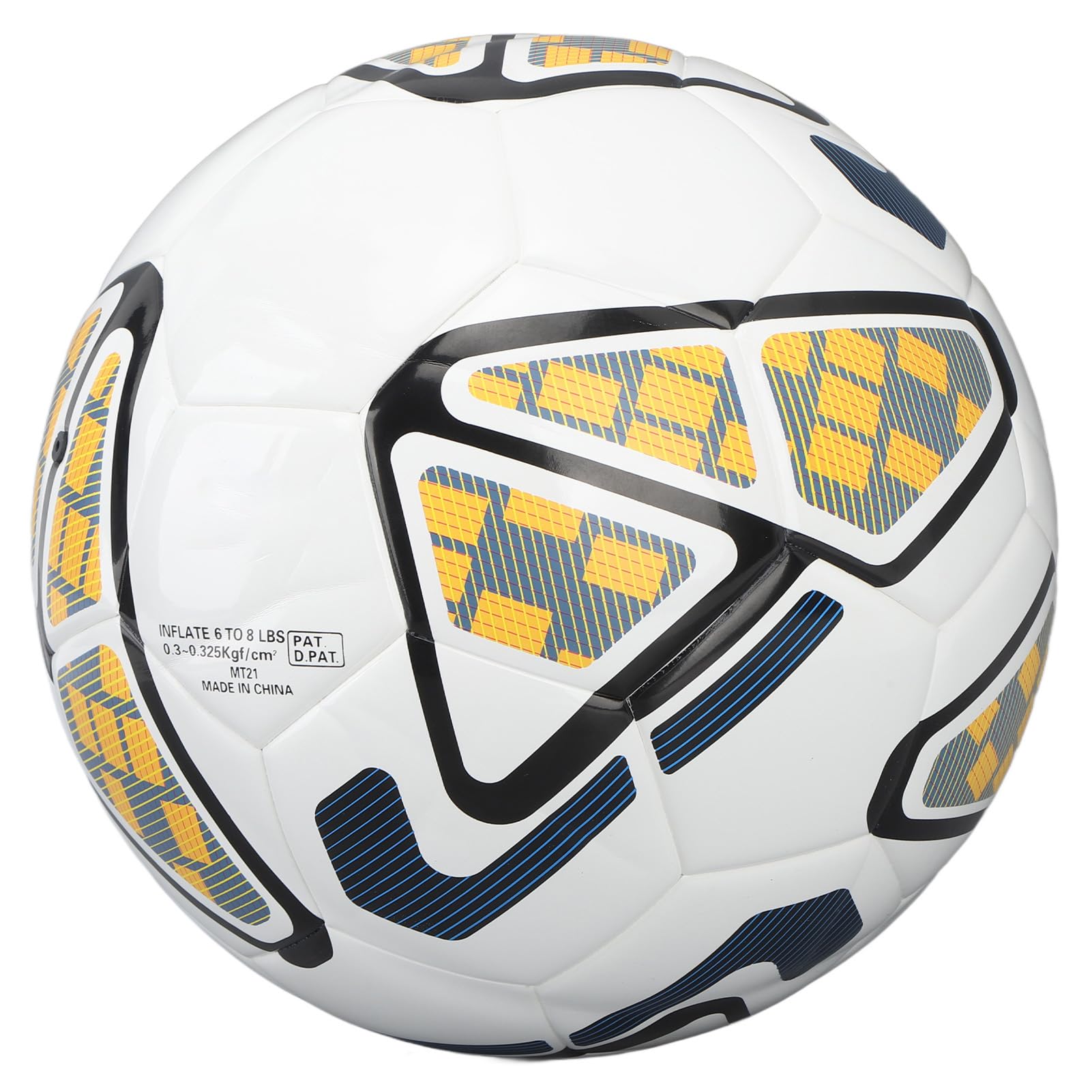 Pallone da calcio in materiale PU a prova di perdite per allenamenti indoor e outdoor, bianco