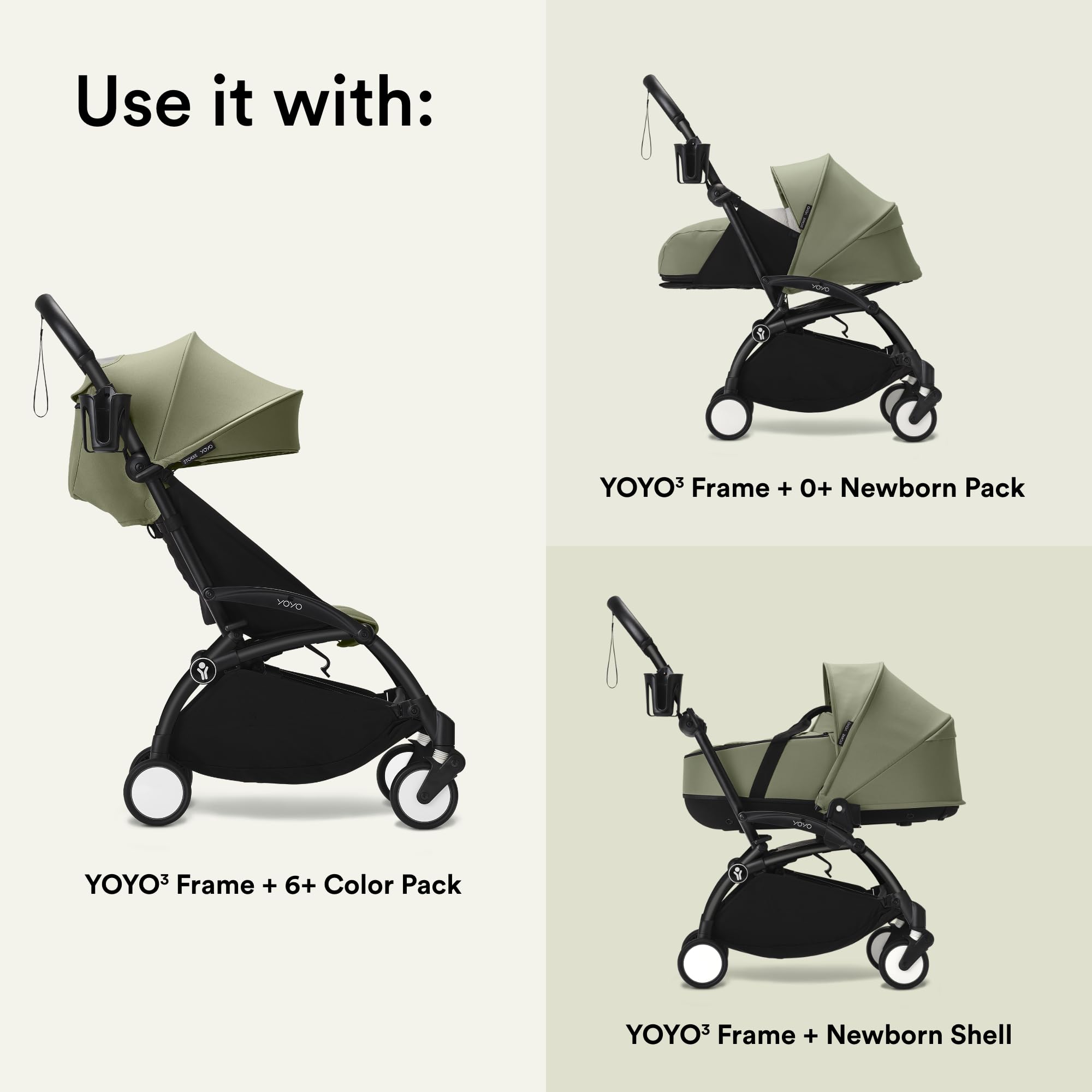 Stokke YOYO Cup Holder - Easy to Attach to Six Different Points on YOYO Stroller, Black - Image 4