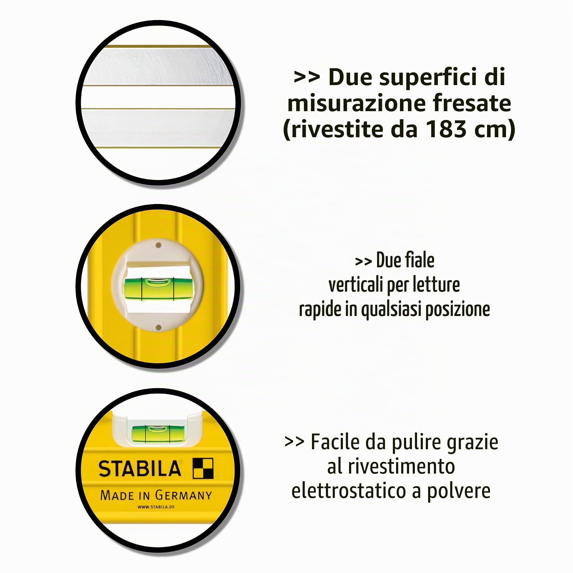 Stabila 15226 Livella a Bolla, Multicolore, 61cm
