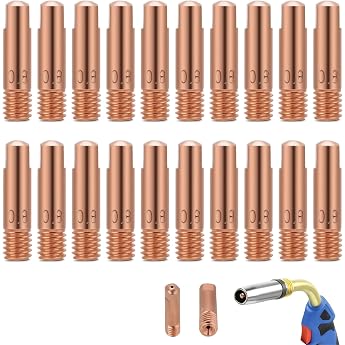 20 St ck 08MM Mig Mag Schwei Kontaktspitzen Verschlei teile Set Schwei ger t Schwei zubeh r Schwei d sen M6 0.030 Zoll Stromd se Kupfer Kontaktspitze fr 15AK Schwei brenner Zubeh r