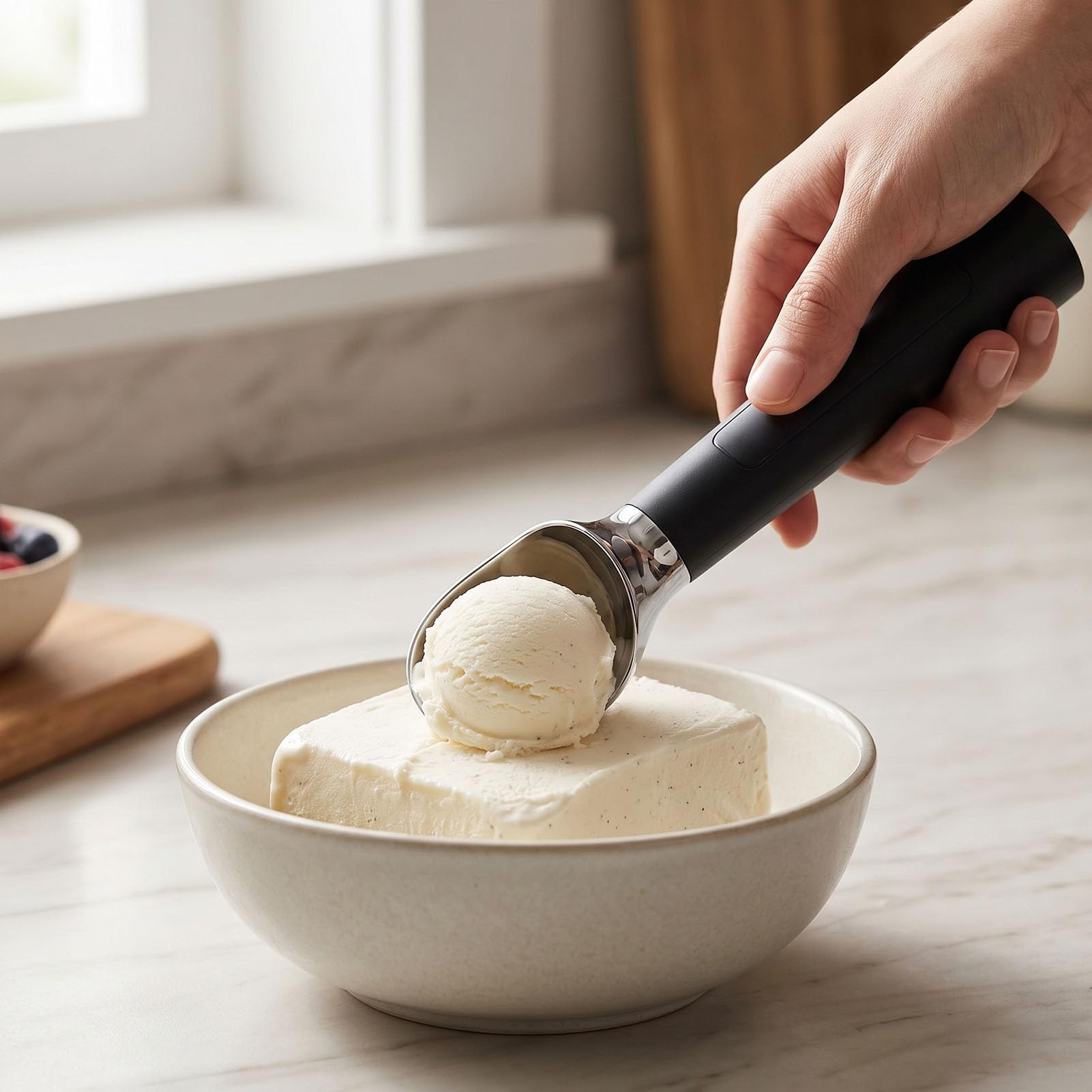 banapoy Cuillère à Glace Chauffante, Cuillère à Glace électrique Rechargeable à Chauffage Rapide, à Auto-fondante pour Glaces Durcies, Gelato, Usage en Magasin