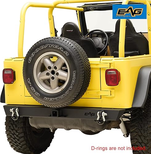 Miniatura 9 de EAG Parachoques delantero y trasero Combo negro texturizado Offroad apto para Wrangler TJ YJ 87-06