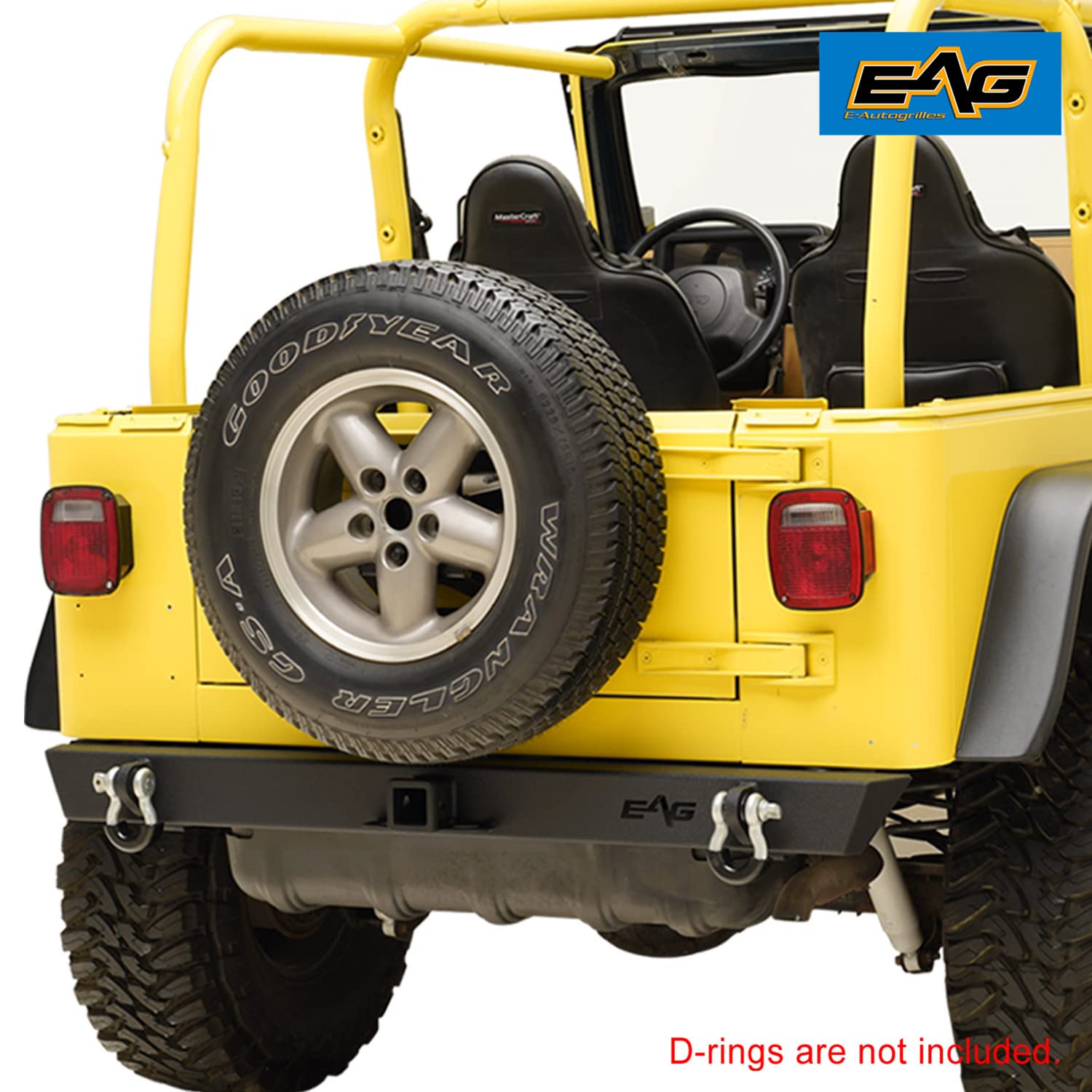 EAG Front Bumper and Rear Bumper Combo Black Textured Offroad Fit for 8706 Wrangler TJ YJ Buy