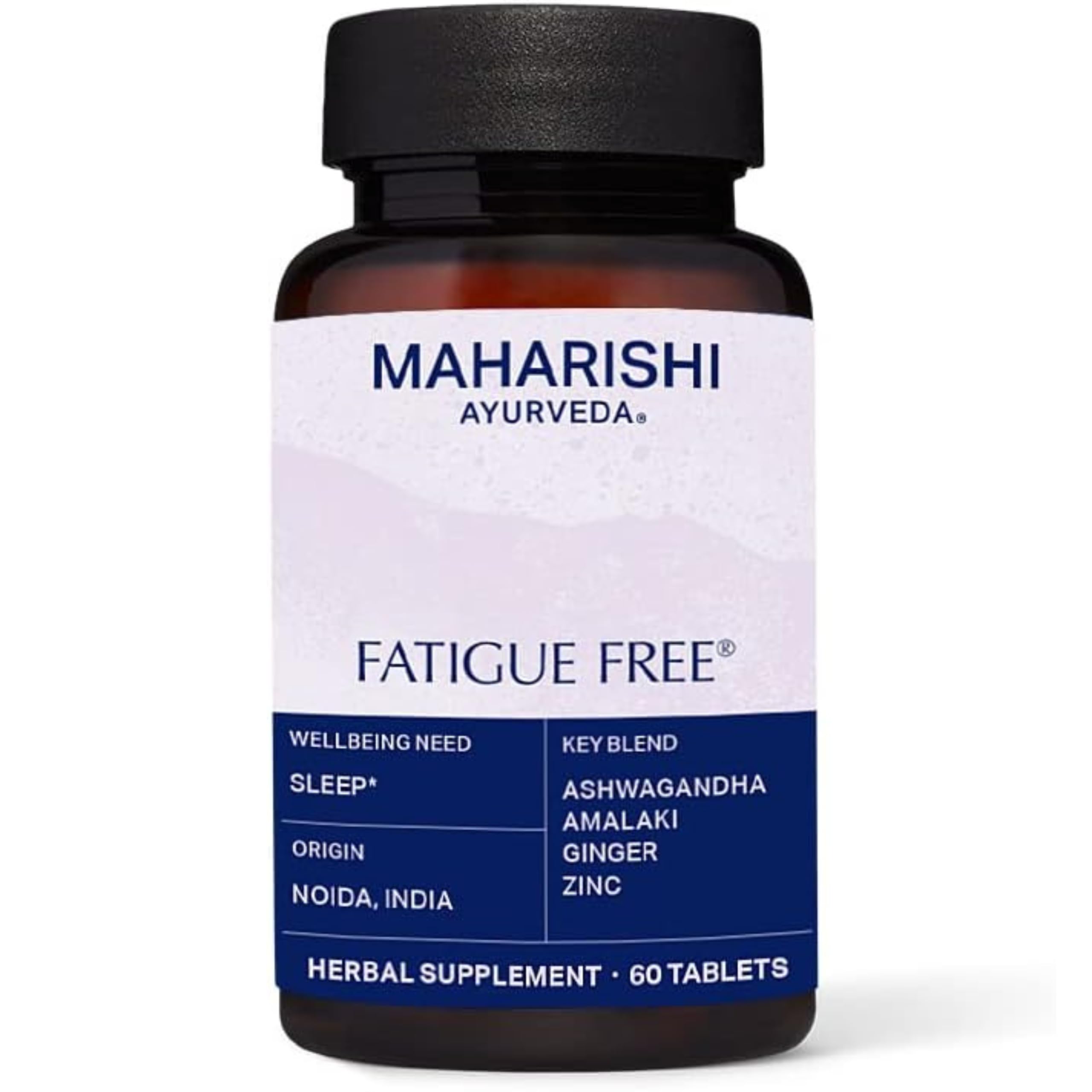 Maharishi Ayurveda Fatigue Free 60 Herbal Tablets | Boosts Natural Energy | Promotes New Cell Growth | Ayurvedic Formula with Ashwagandha & Zinc