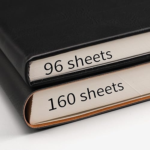 Miniatura 4 de HIUKOOKA Cuaderno de diario con rayas universitarias, diario grande B5 de tapa blanda, 320 páginas de papel grueso de 3.53 ozm, diarios de cuero