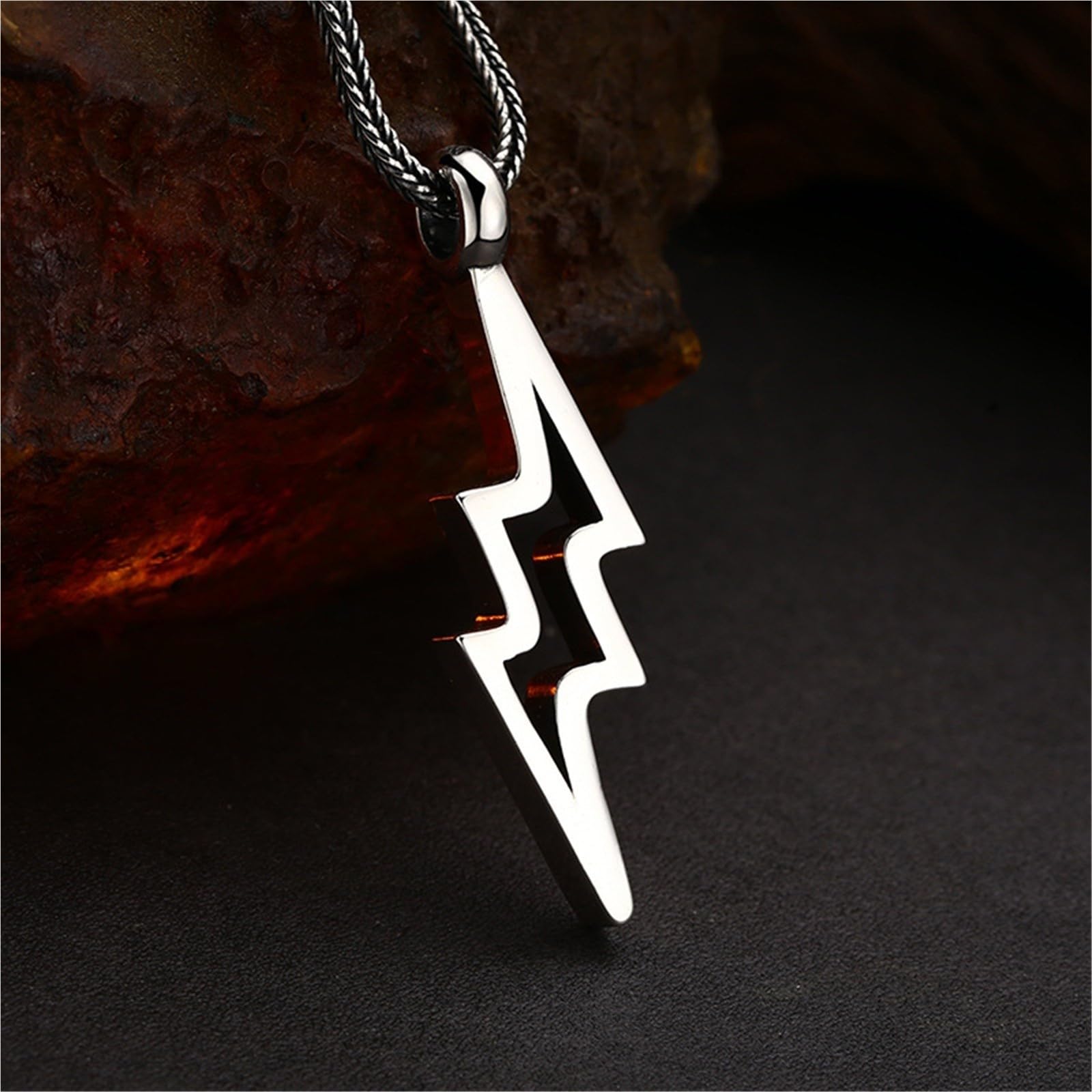 Herren Halskette Herrenhalsketten, Glänzend Geometrische Symbole Anhänger