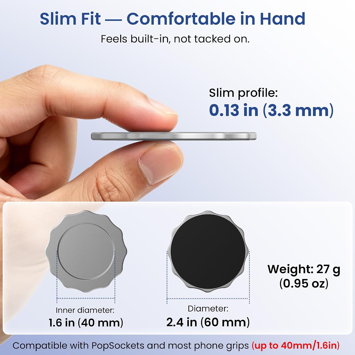 Itramax Magnetic Base for PopSocket Phone Grip,Removable Grip Plate Only image 4