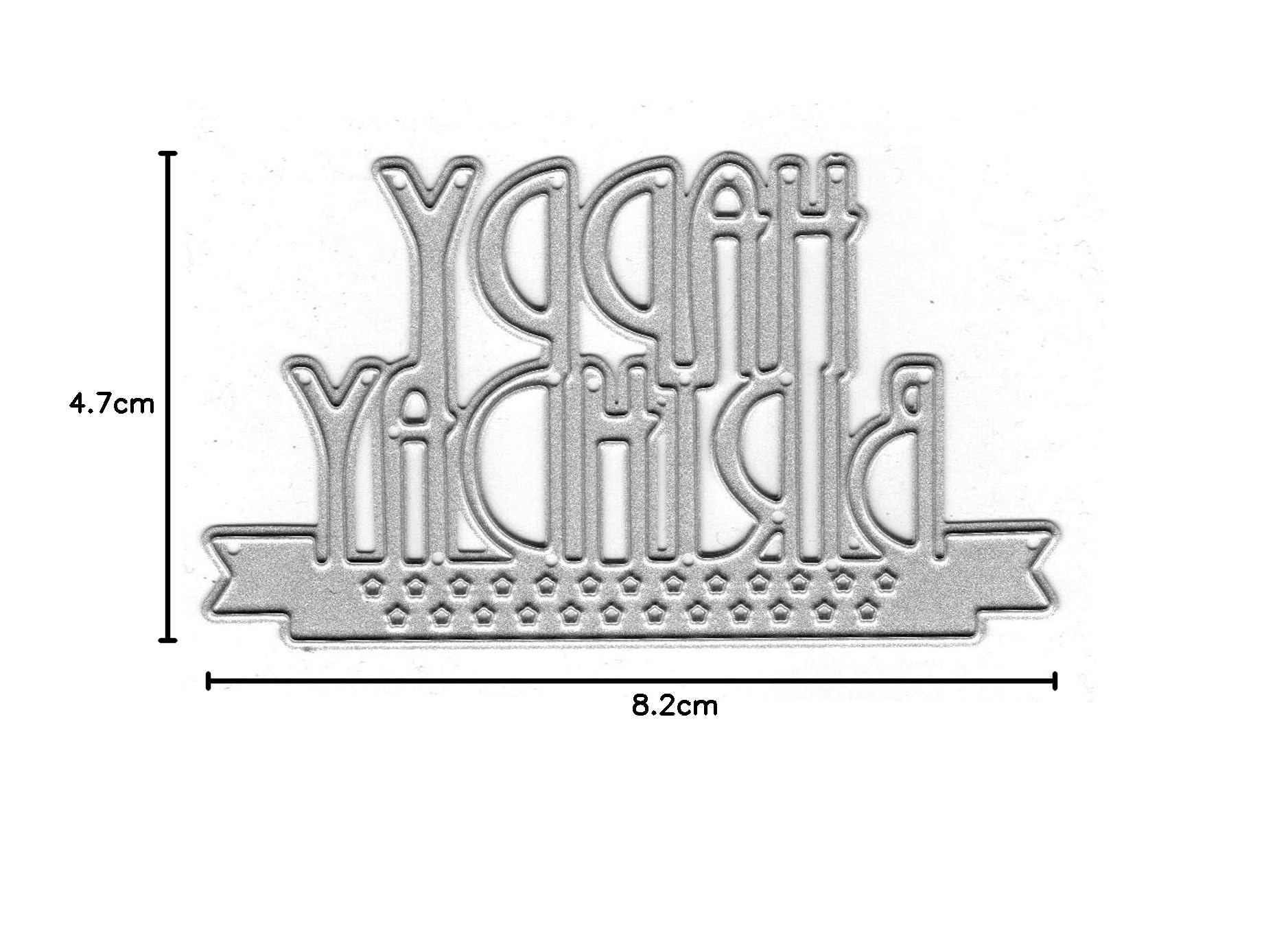 Fustella In Metallo Per Scrapbooking - Scritta 'Happy Birthday' 15x8.8 Cm, Acciaio Al Carbonio, Per Biglietti E Goffratura