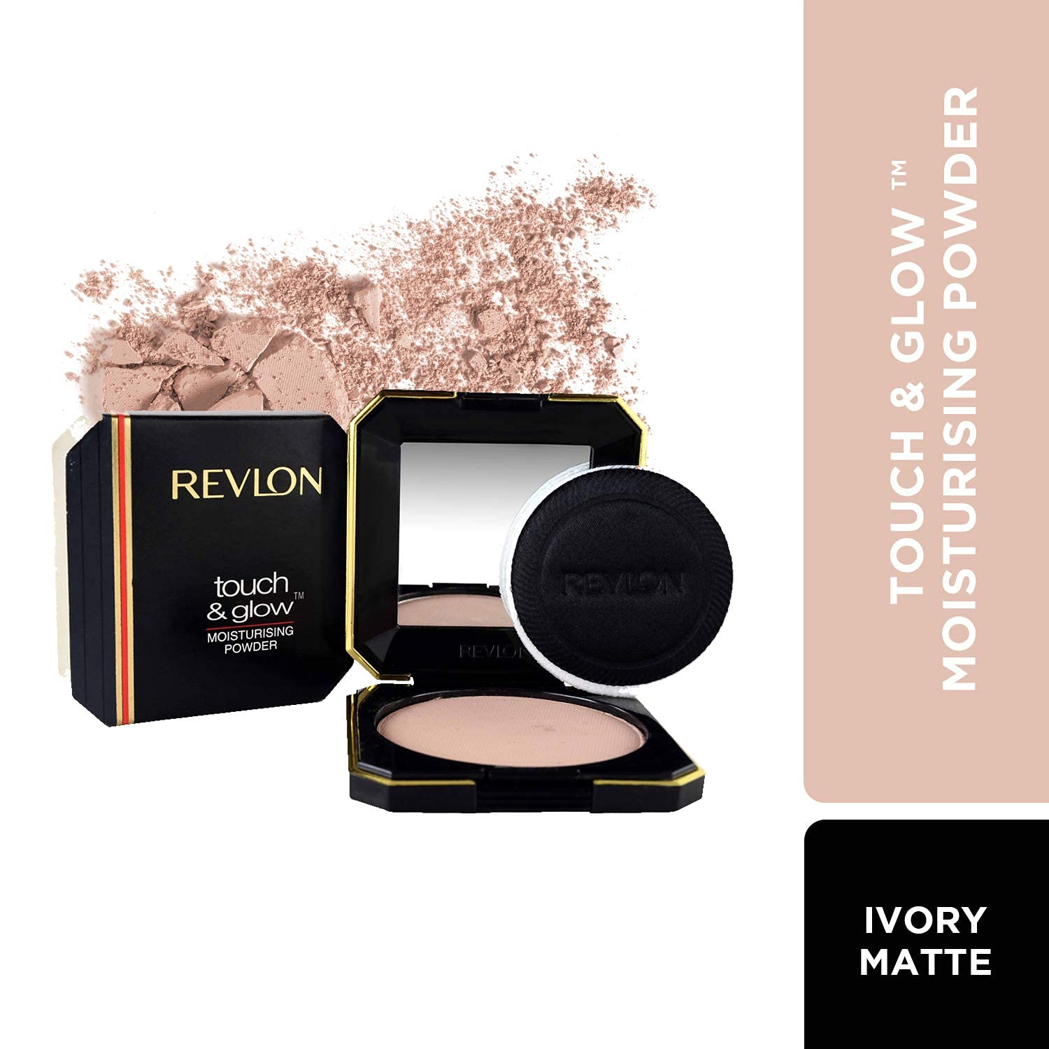 REVLON Touch And Glow Moisturising Compact For Women, All Skin Powder - Ivory Matte (12g)