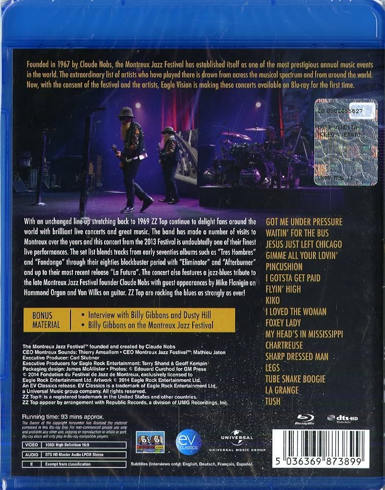 その他 Country Perfomances [DVD] Zz Top: Live At Montreux 2013 [Blu-ray] [Region A & B & C