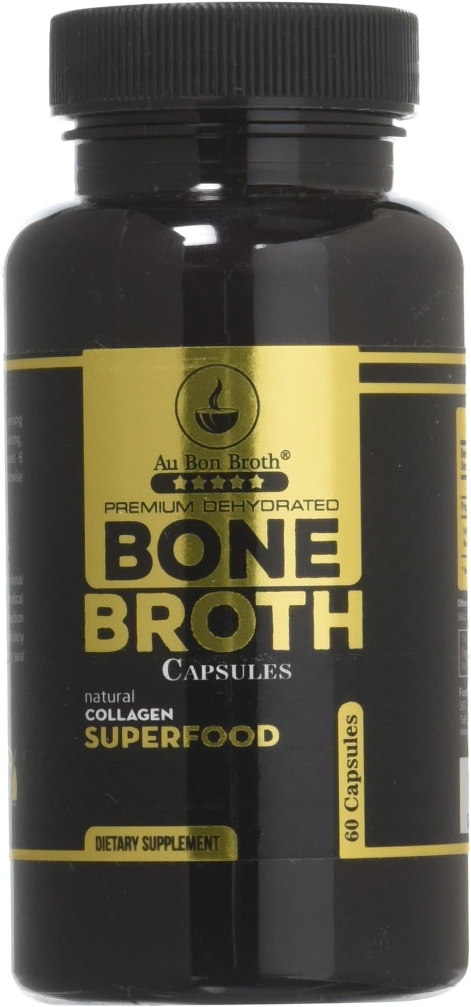 Bone Broth Protein Powder Superfood Capsules - Organic Dehydrated Grassfed Beef + Chicken Powder Blend Pills - Non-GMO - Collagen + Bone Broth Protein (120 Capsules Total)