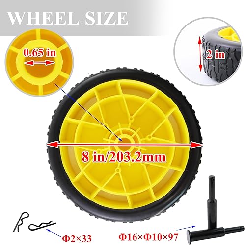 Miniatura 2 de Kit de rueda de generador para Champion 2800-4750w con mango plegable y neumáticos nunca planos, piezas de repuesto para generador 40065