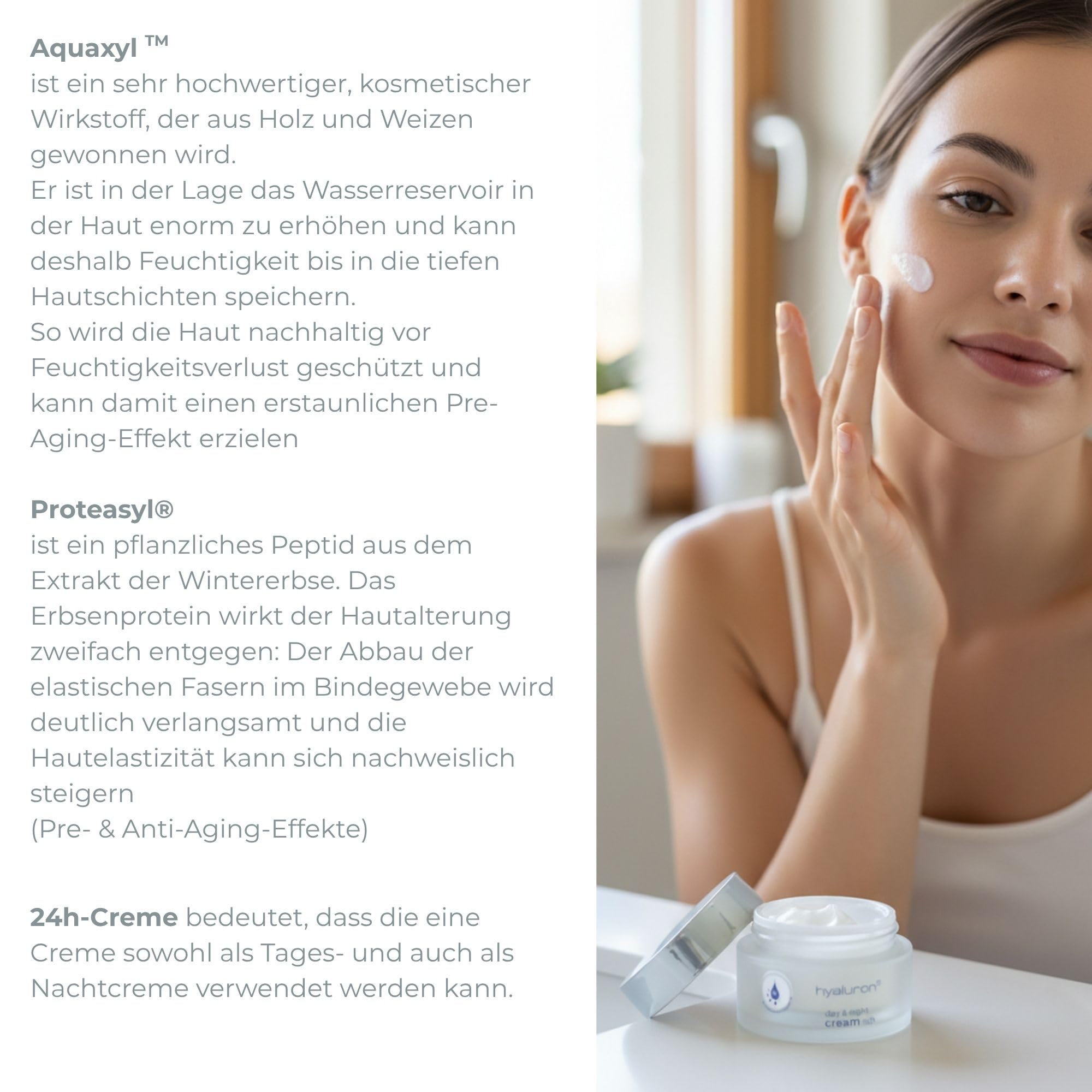 WELLMAXX® hyaluron⁵ day & night cream rich l Hyaluron Gesichtscreme l intensive Feuchtigkeitspflege für trockene & reife Haut l Anti Aging Pflege mit 5-fach Hyaluron l Made in Germany l 50 ml