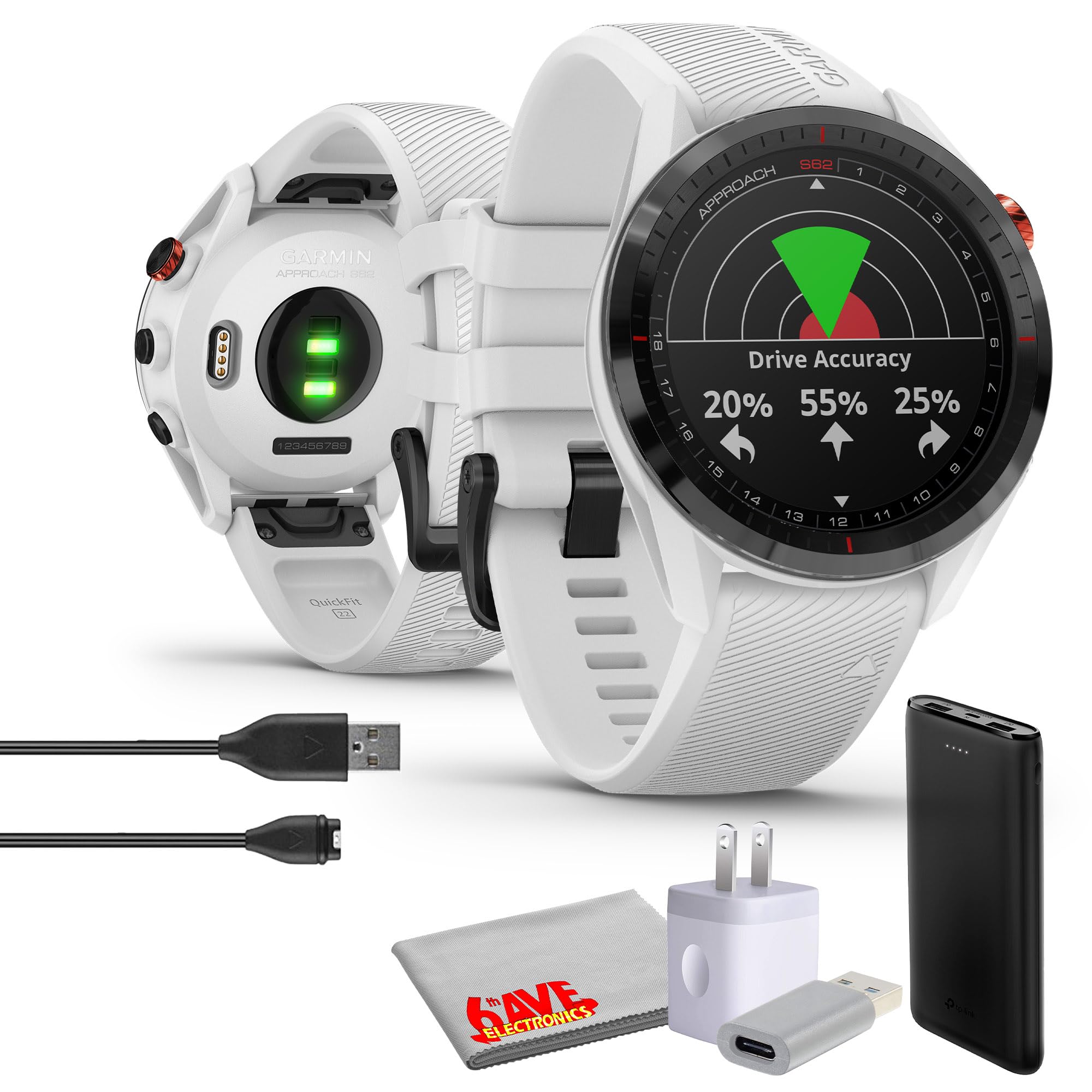 Amazon.com: Garmin Approach S62, Premium GPS Golf Watch - White 