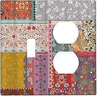 Vista 97 de Cubiertas de salida iridiscentes abstractas coloridas nubes dúplex de 1 cuadrilla, placa de cubierta de interruptor de luz arco iris, placas