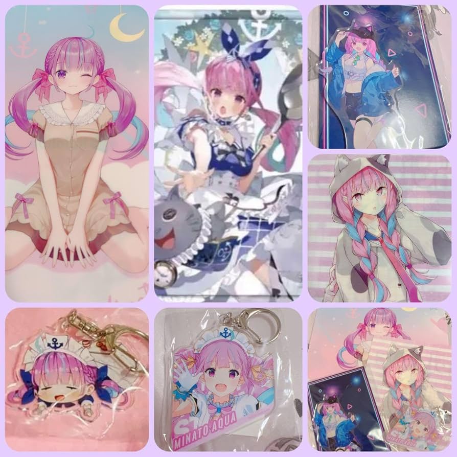 湊あくあ　アクリルスタンド　あくあ色わんだーらんど　まかろん大帝 Amazon.co.jp: 湊あくあ タペストリー アクリルスタンド あくあ