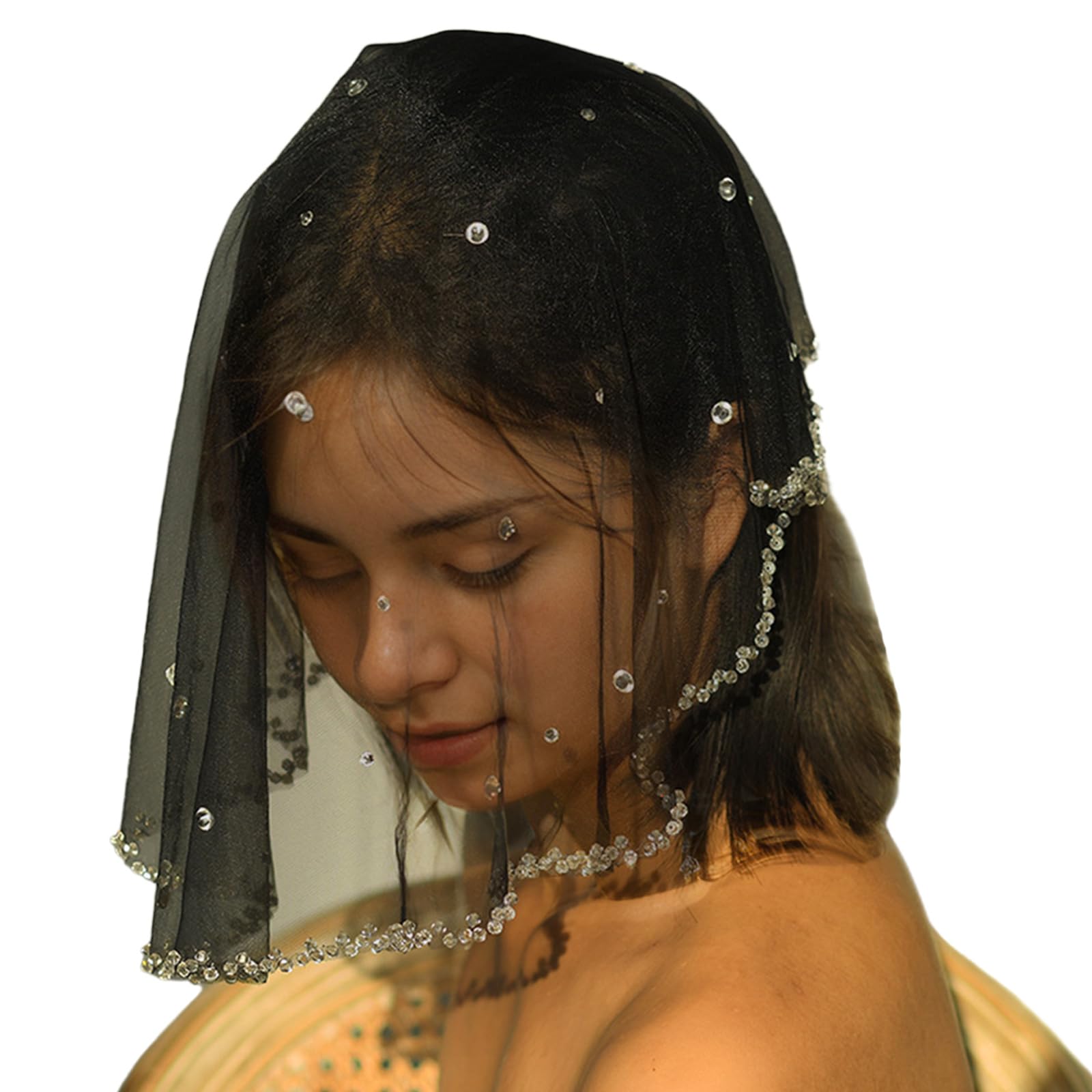 Tocado de velo de cristal brillante para novia con diamantes de imitación, cómodo velo de boda, accesorio para el cabello, elegante accesorio para el cabello de novia de cristal