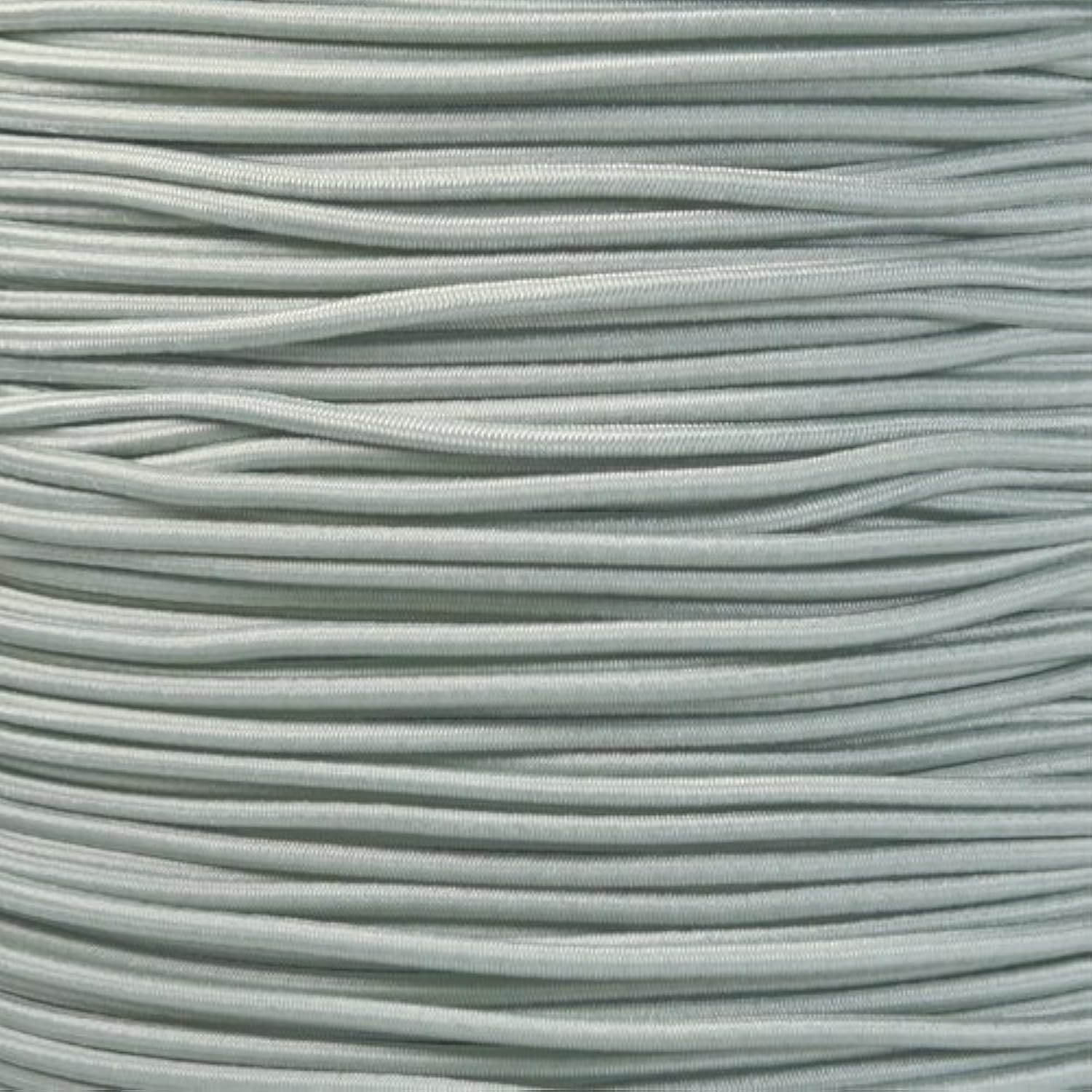 West Coast Paracord Bungee Elastic Nylon Shock Cord (1/8 Inch x 250 Feet, Silver Gray)