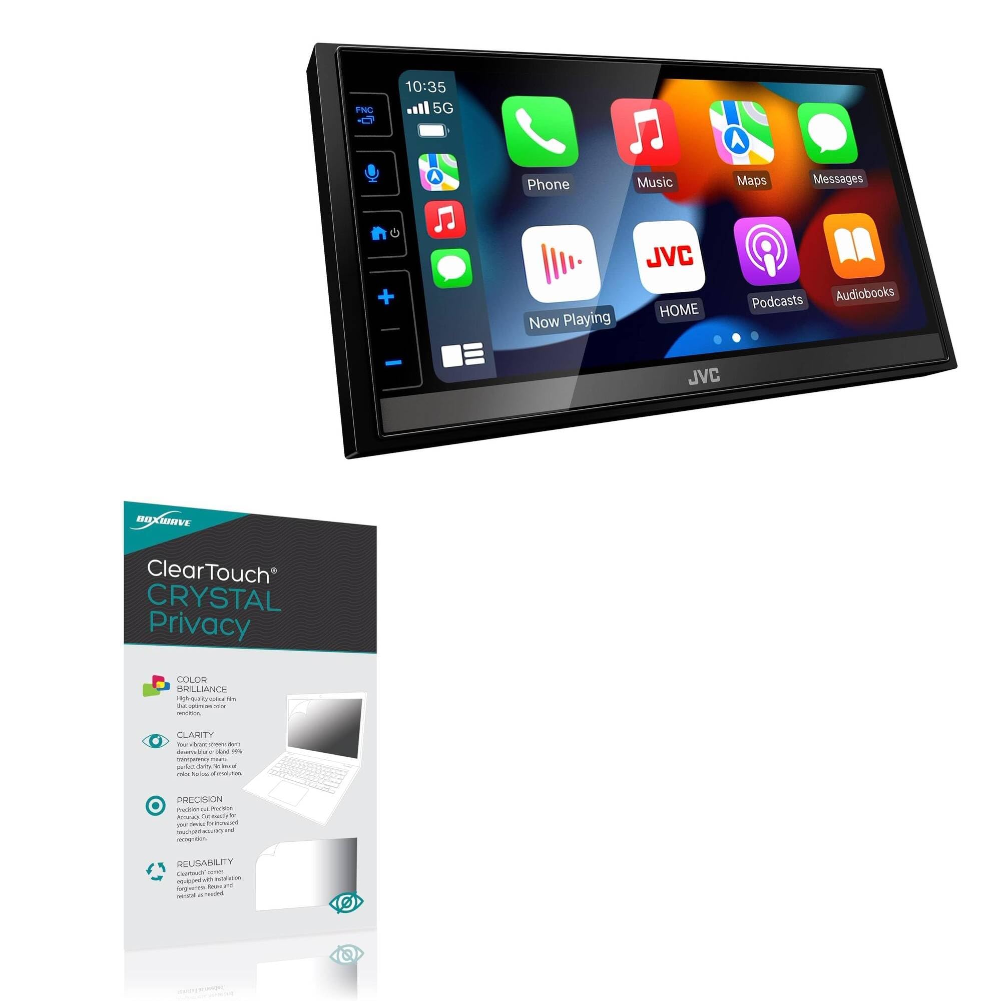 BoxWave Screen Protector Compatible with JVC KW-M785BW (6.8 in) - ClearTouch Crystal Privacy (2-Pack), Privacy Screen Protector Flexible Film Clear
