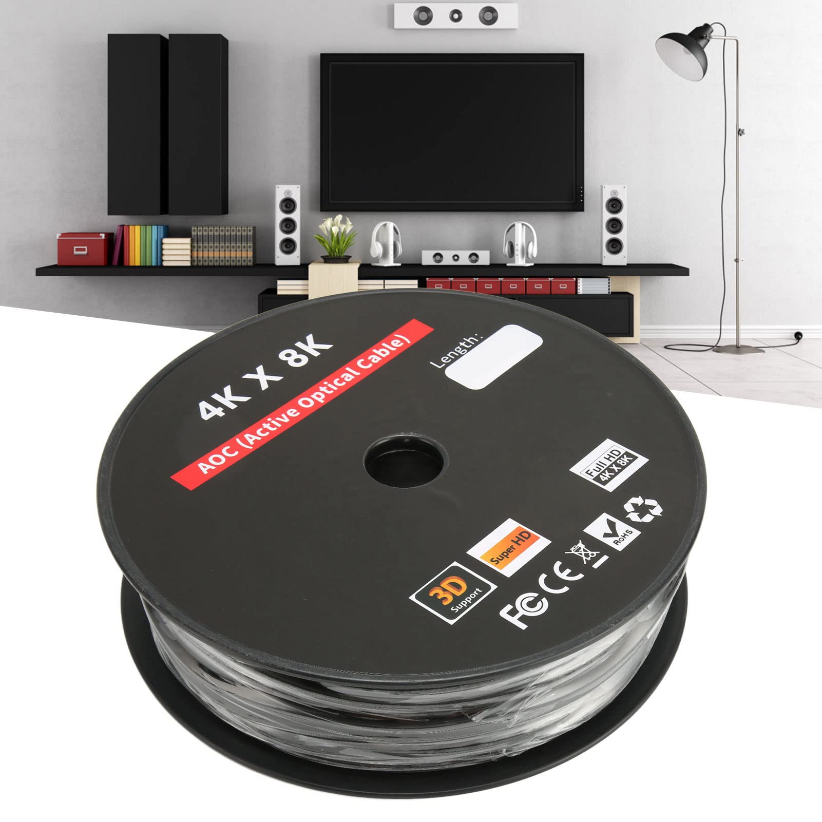 Kabel Interfejsu Multimedialnego 4K światłowodowy HD Transmisja światła dla Telewizora HDTV, Konwersja Sygnału 18 Gb/s, rozdzielczość 4K, dla Kina Domowego (90)