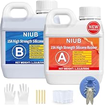 NIUB 15A Silicone Mould Making Kit, 1L/35fl oz Silicone Mold Kit, Food Safe Mould Making Silicon Rubber, Platinum Liquid Silicon Rubber for Mold MakingBlue