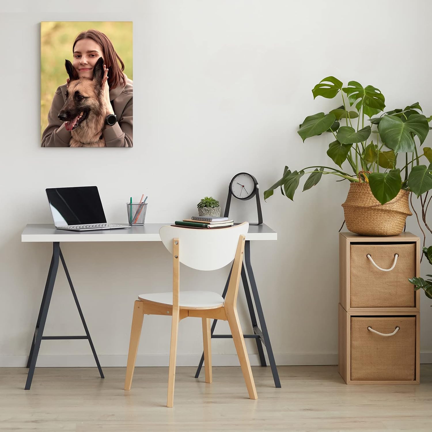 Custom Canvas Prints with Your Photo - Personalized Canvas Pictures on Wall Art for Bedroom, Living Room, Gifts for White 20 in x 30 in