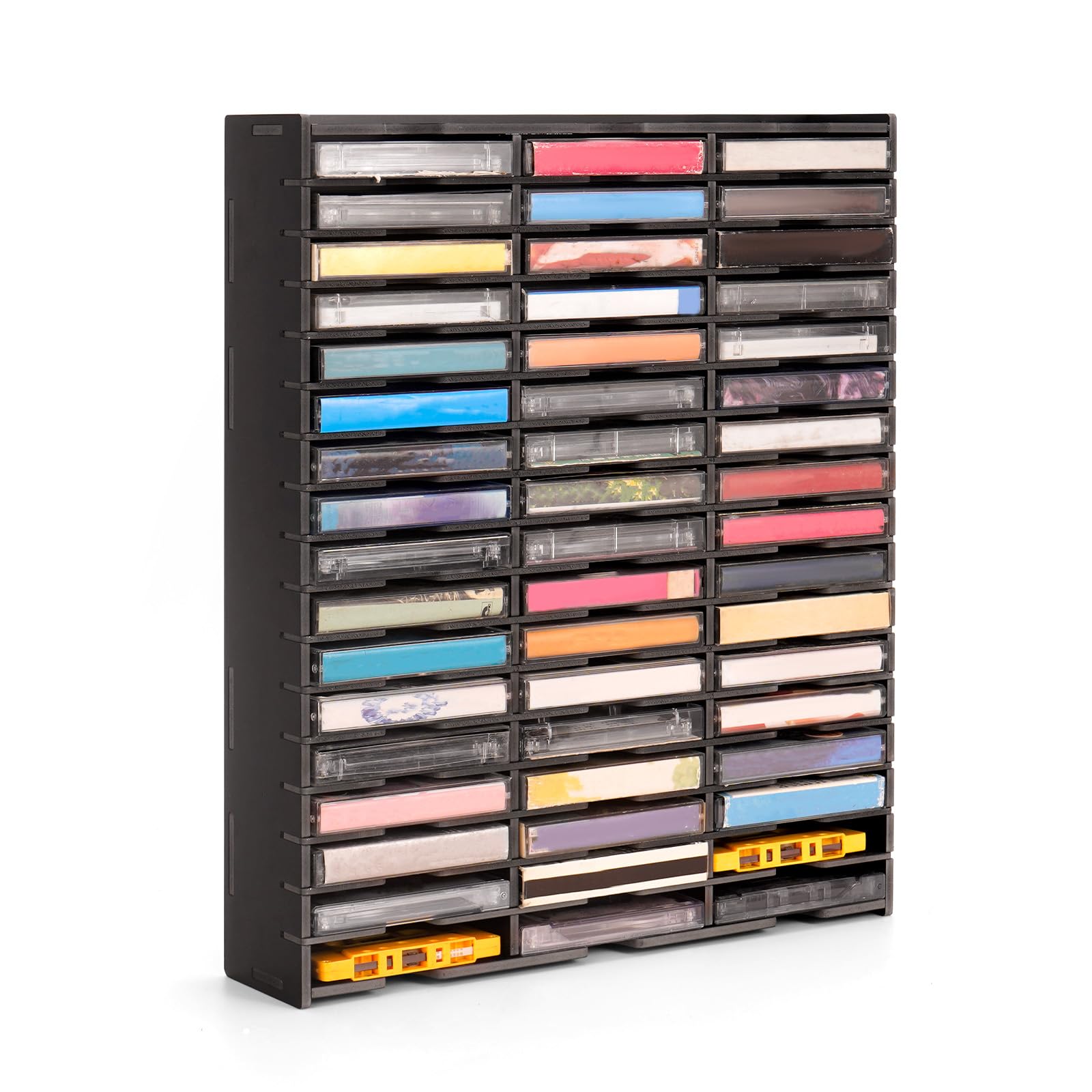 SANFURNEY 51-Slot Cassette Tape Storage Rack