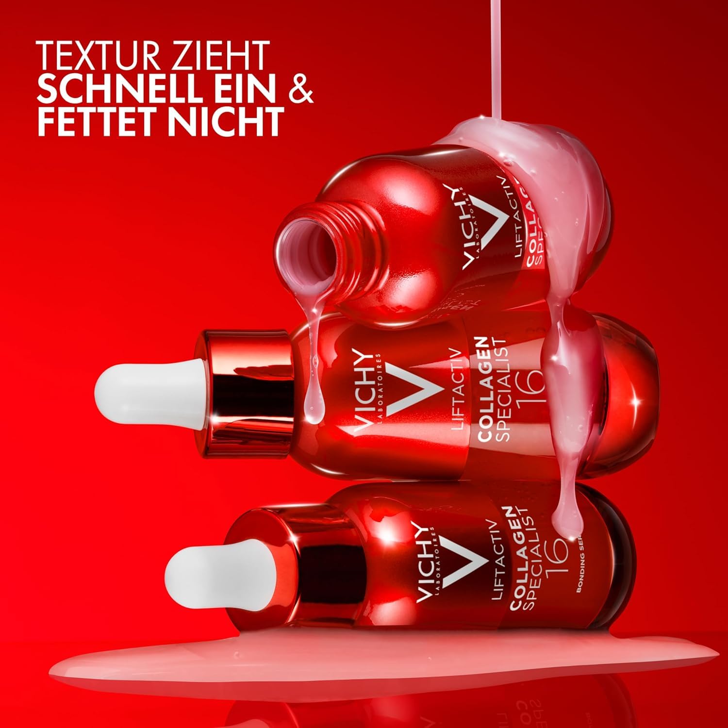 Vichy Liftactiv Collagen Specialist 16 Anti-Aging Bonding Serum, 30 ml | Für normale bis empfindliche Haut, Anti-Aging wirkung Serum, mit innovativer Co-Bonding-Technologie, Mit Kollagen-Peptiden