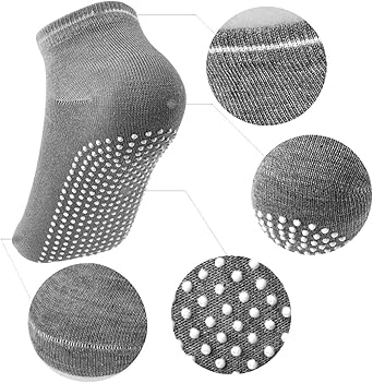 Halinuia 4 paar antislipsokken voor dames, pilates, 35-40, sportsokken, grip sokken, yoga-accessoires, comfortabel, elastisch, voor gymnastiek, oefeningen, sport, ballet, dans, fitness, zwart, wit