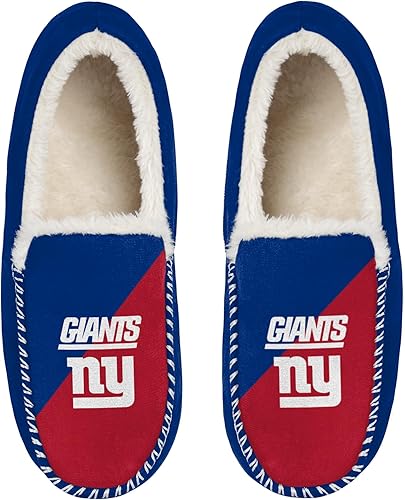 Miniatura 17 de FOCO NFL - Pantuflas tipo mocasín unisex para adultos, con licencia oficial, con logotipo primario, con forro de sherpa Jefes de Kansas City,Detroit