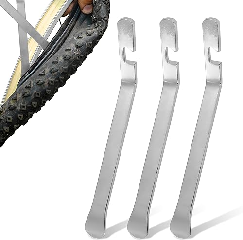 Miniatura 6 de 3 piezas de cucharas de hierro para neumáticos de bicicleta, palancas de bicicleta para cambiar, kit de herramientas de reparación de neumáticos,