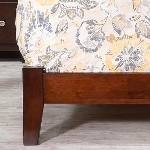 Miniatura 5 de AFI Metro cama de plataforma de madera de perfil bajo King Espresso