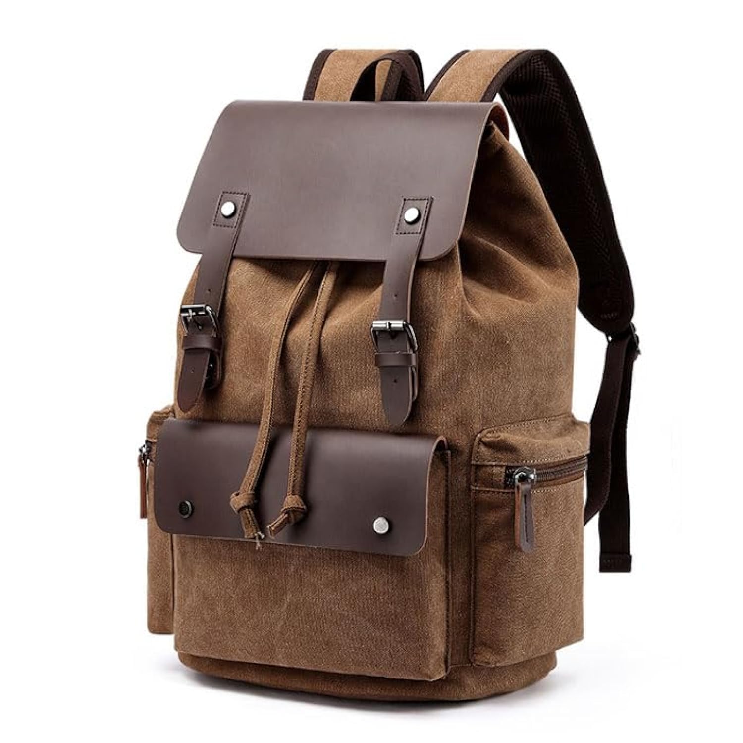 fur jaden Eco Friendly Travel Laptop Backpack Made of Water Resistant Sustainable Canvas and Vegan Leather for Men and Women for Travel Hiking Work-picture-10