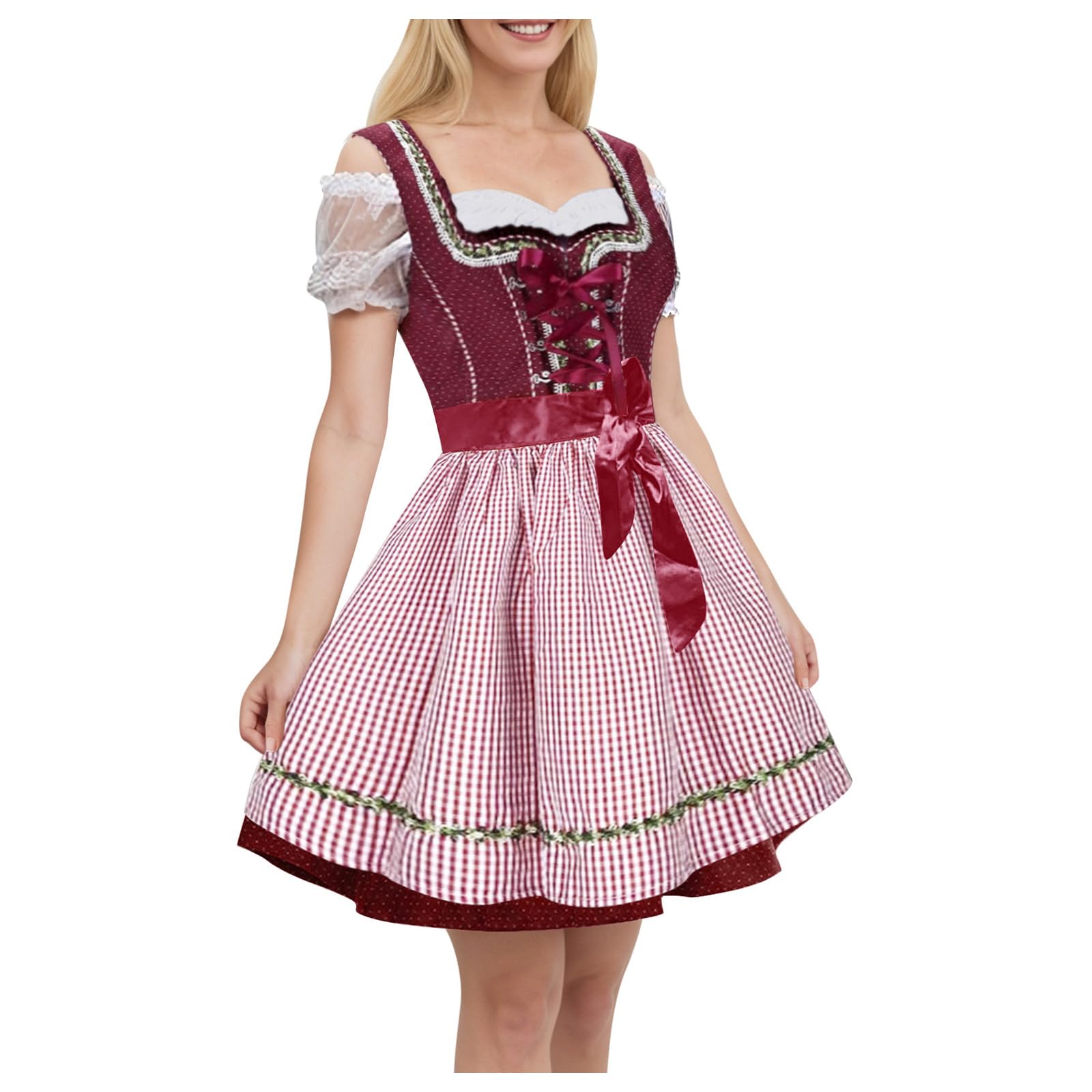 Vestido Ancha para Mujer De Oktoberfest Vestido Sin Tirantes Largo De Mujer Chic Y Elegante. Lino Verano para Plisado Longitud Media Verano Sin Mangas Bohemio Floral Talla Grande