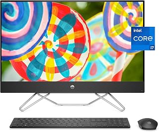 HP All-in-One Bundle PC, 27" FHD Micro-Edge Display, 12th Generation Intel Core i7 Processor, Iris X Graphics, 12 GB RAM, 256 GB SSD, Windows 11 Pro OS, Wi-Fi (27-cb1072, 2022) (Renewed)