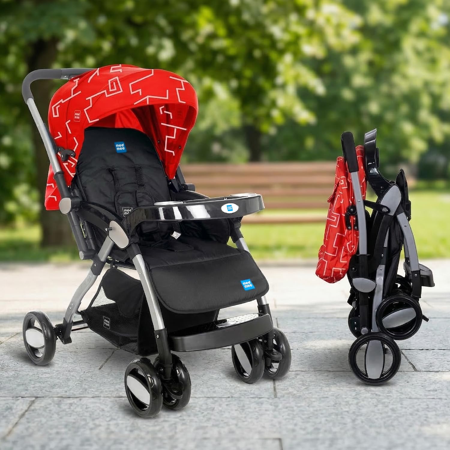 Mee Mee Dream Star Pram: Lightweight & Easy to Fold -14