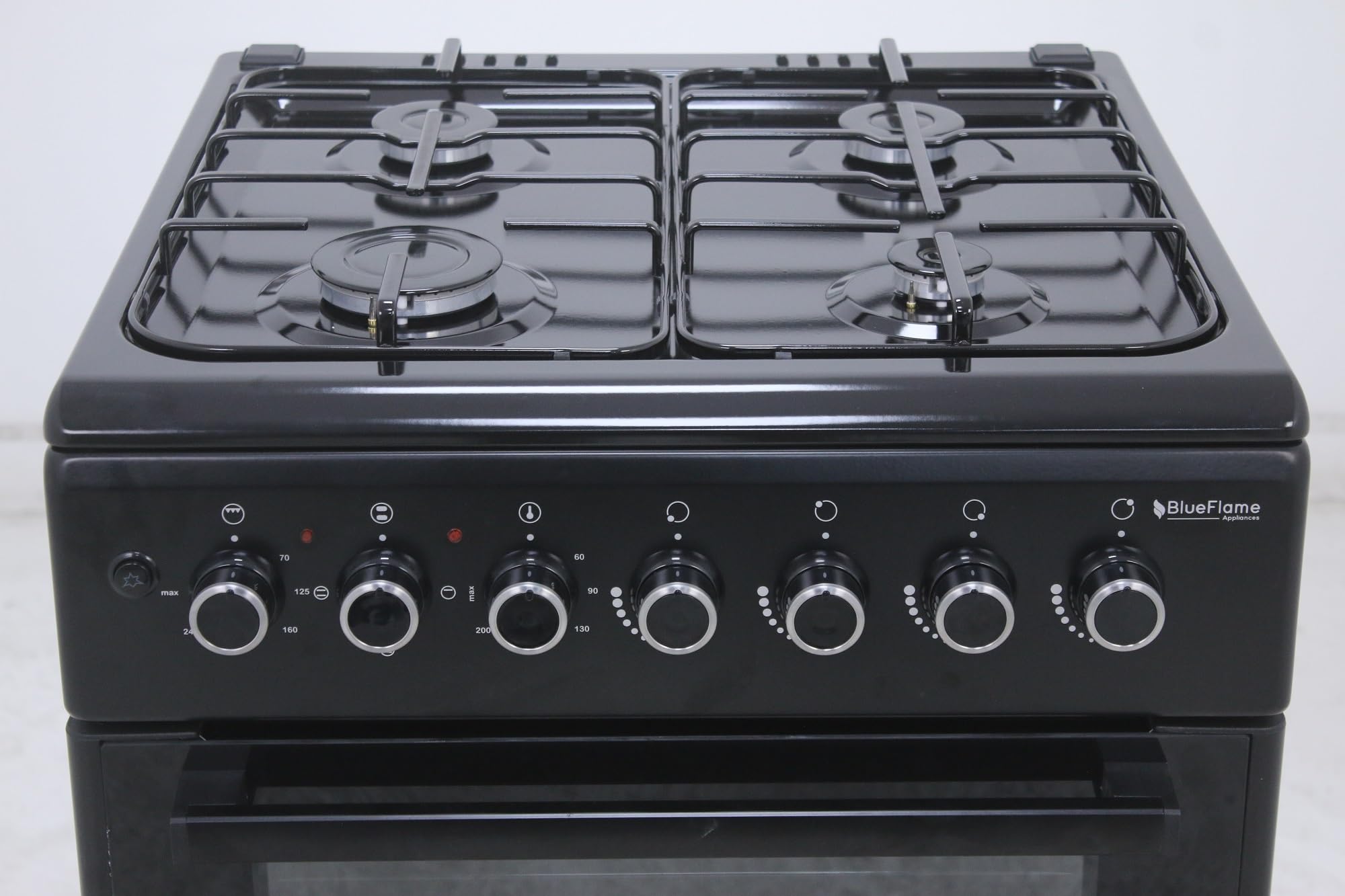 BlueFlame DG6403XBZB 60 cm Freestanding Dual Fuel Cooker With Double Cavity Oven - Black - 4