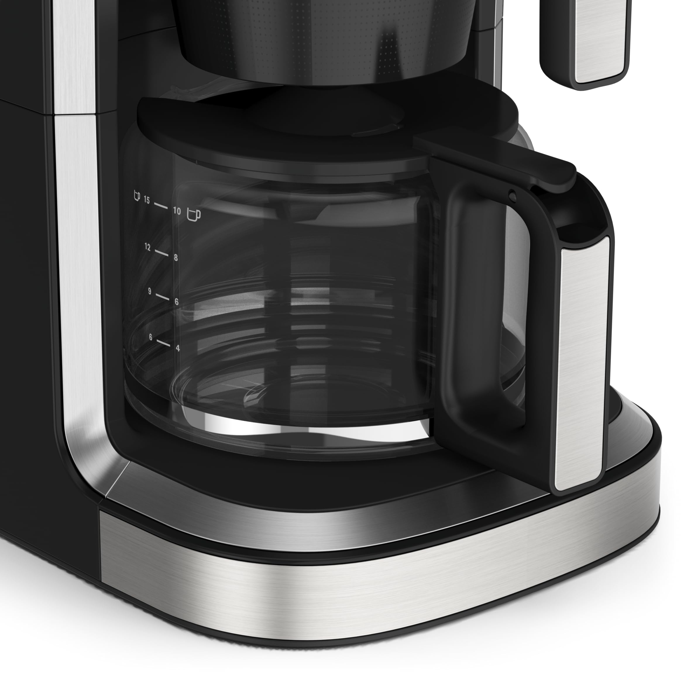 KRUPS KM760D10 Ekspres do kawy Aroma Partner, Zintegrowany hermetyczny pojemnik na kawę, automatyczne i precyzyjne dozowanie, 10 do 15 filiżanek, pojemność 1,25 L