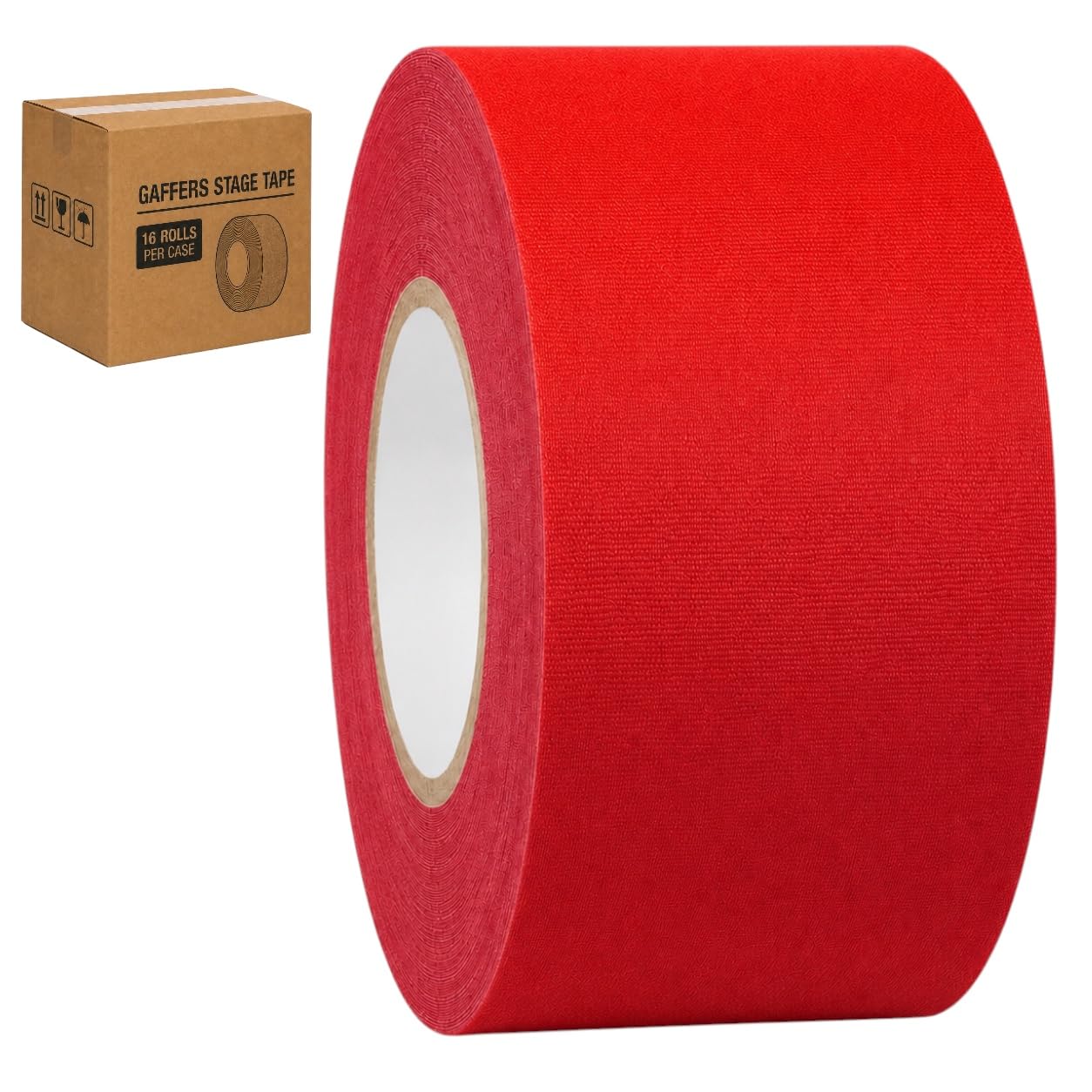 GGR Supplies CGT-80 Gaffers Stage Tape, Red, 3 in x 60 yd, 16-Pack