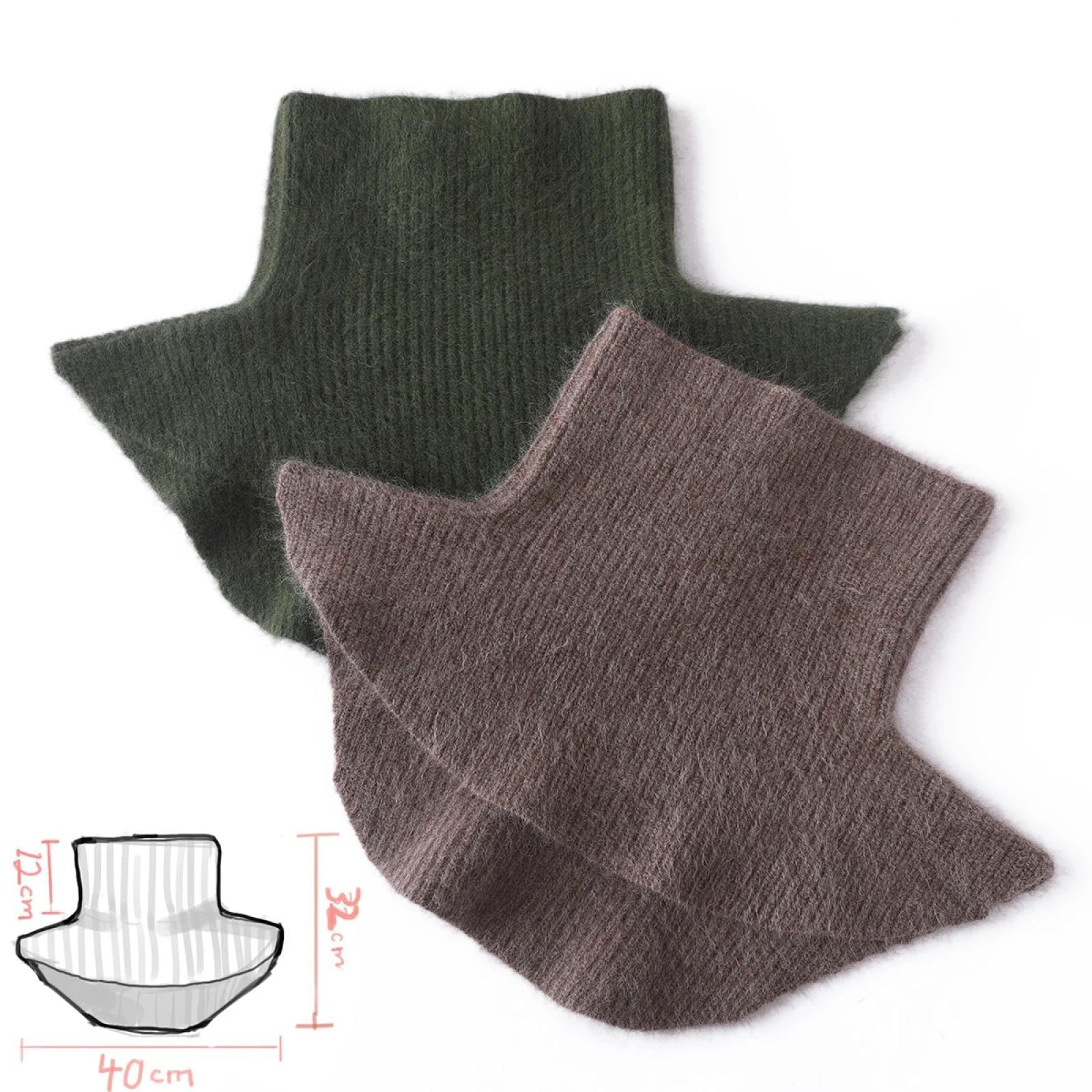 Schals Damen Tücher Halstuch Scarf Rollkragenpullover Kleine Wickel Dicke Rippen Strickaccessoires Cowl Schal