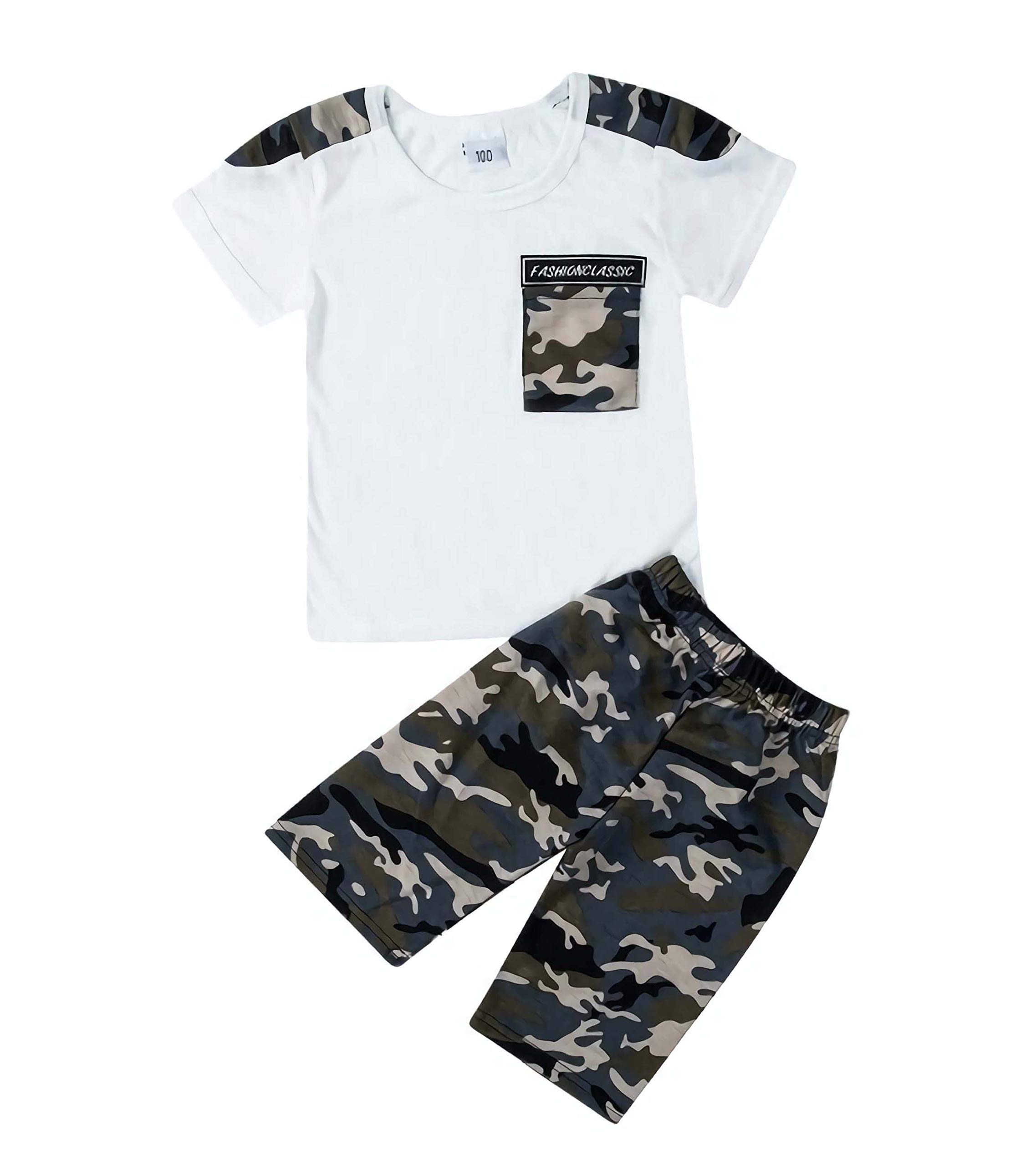 CRAZY GOTENDCamouflage Jumpsuits for Kids Boy Sports Cotton 2 Pieces Pant Sets Knitwear School Clothing Autumn Winter 1-10 Years