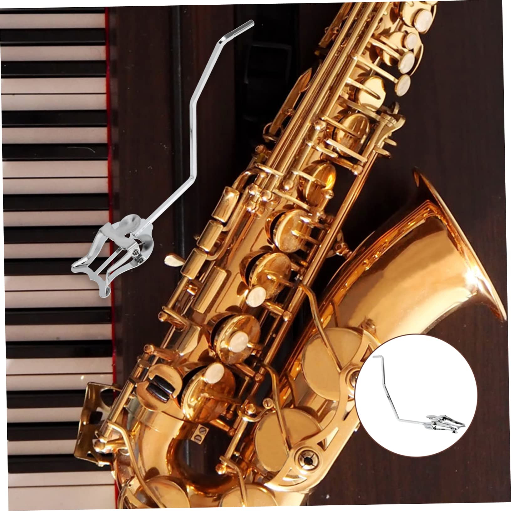 SWOOMEY Flat Bond Clamp Music Holder Clip for Sax Brass Instrument Score Clamp Comfortable Grip