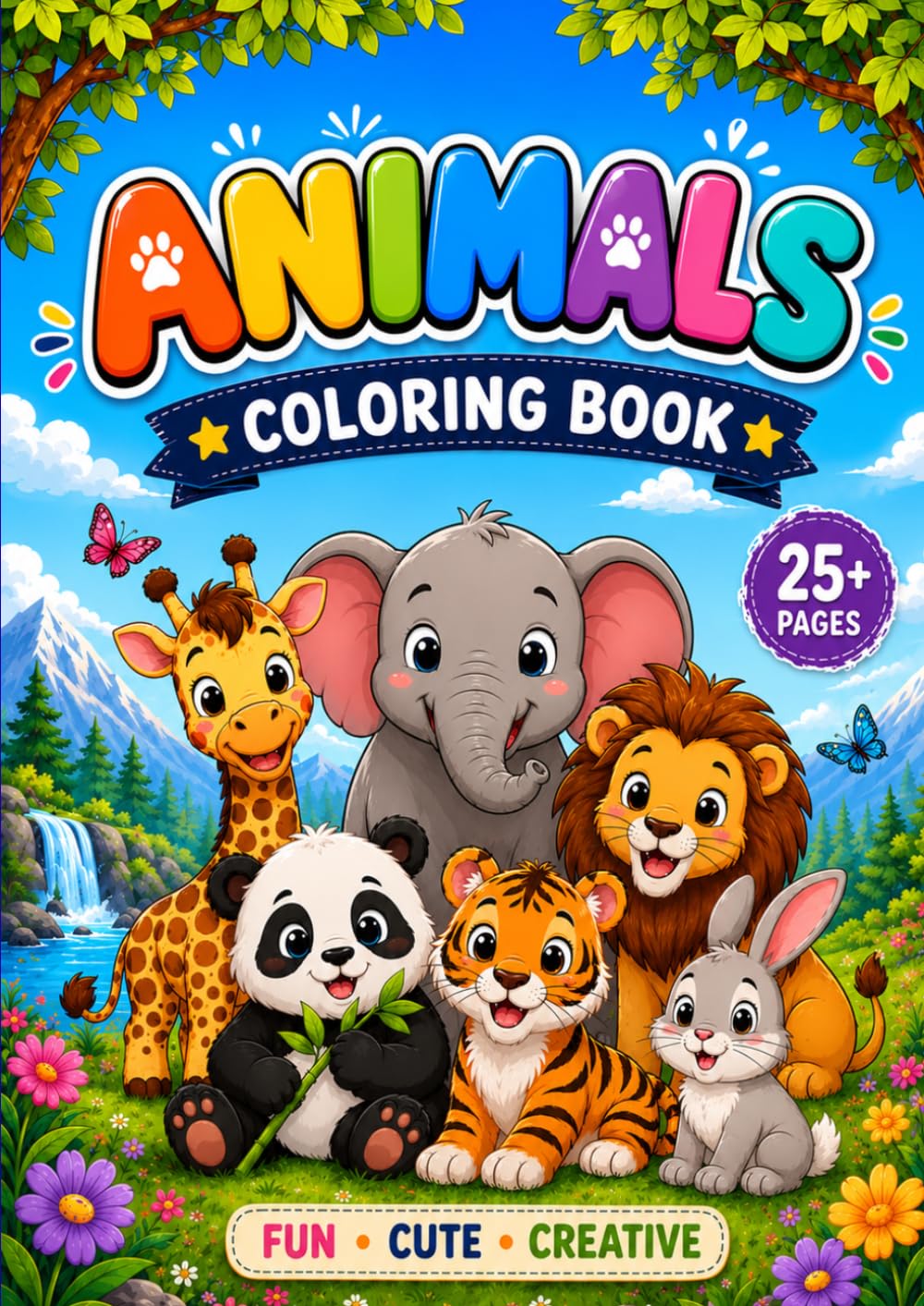Adorable Baby Animals Coloring Book