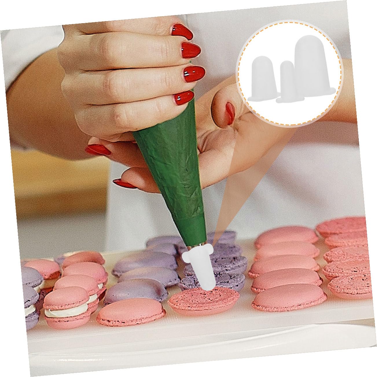 UKCOCO Protections pour Embouts De Tuyauterie 6 Pièces Silicone Petite Moyenne Grosse Tailles Anti-Usure Accessoires Pâtisserie Décoration Gâteaux Ustensiles Cuisine