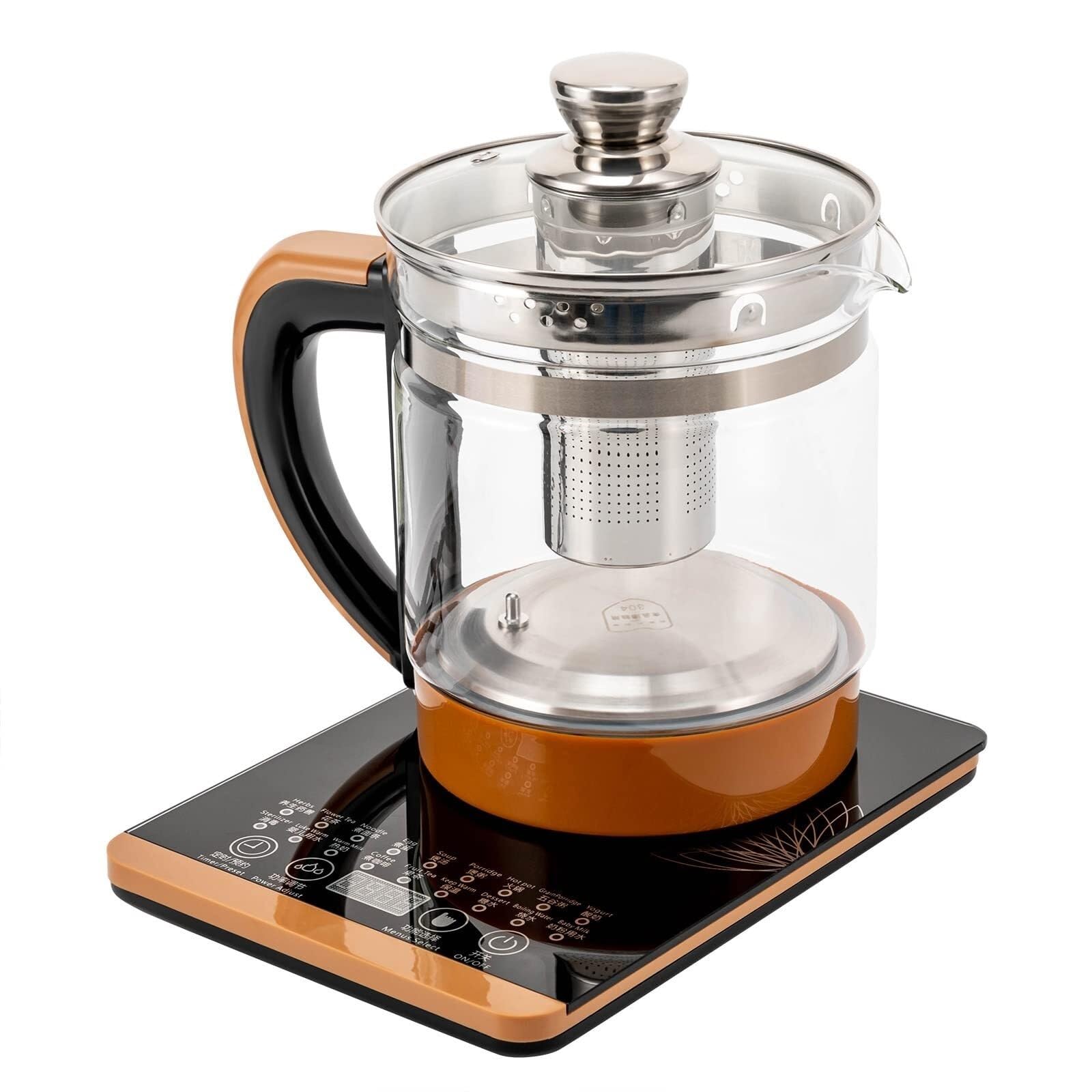 Hervidor Eléctrico De 1,8 L Con 18 Menús Tetera De Cristal Máquina Para Preparar Té Tetera De Cristal Hervidor Eléctrico Con Control De Temperatura