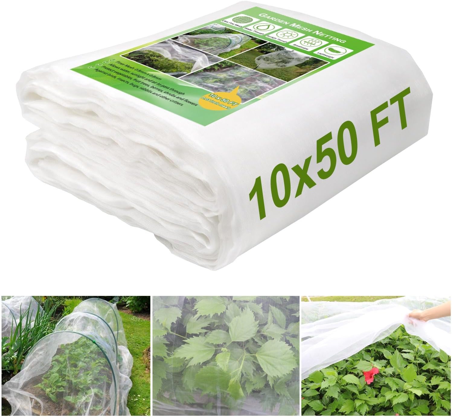 Garden Netting 10x50Ft Ultra Fine Mesh, Garden Plant Cover