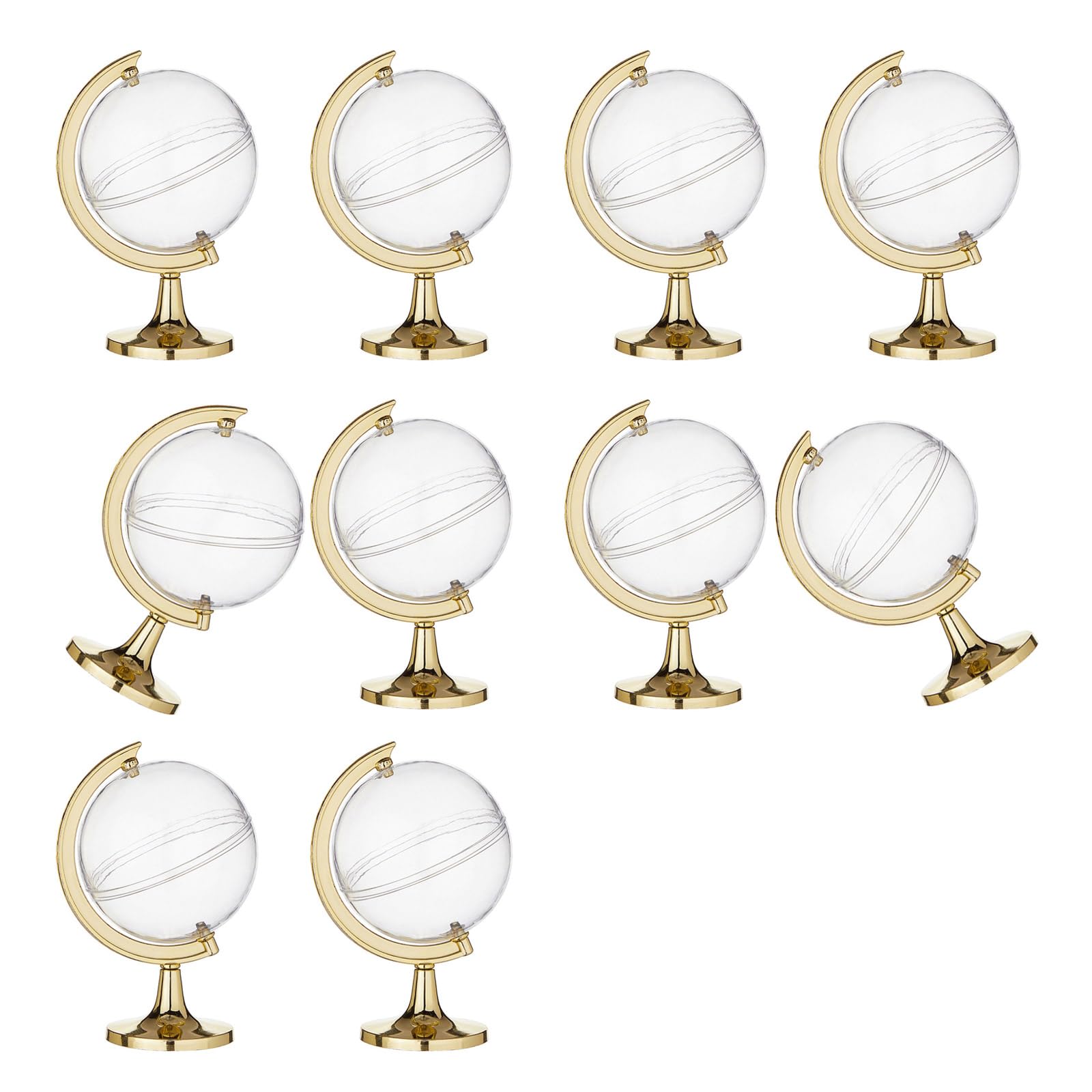CRFFZ Of 10 Elegant Miniature Globes Candy Jar Elegant Miniature Globes Candy Holders for Weddings and Holiday Event Festival Celebration