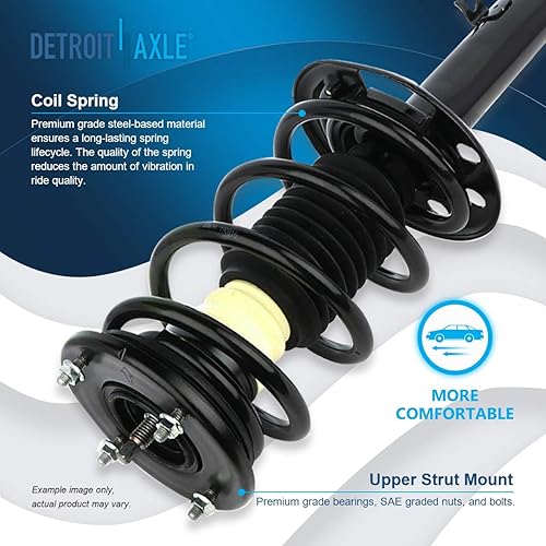 Miniatura 779 de Detroit Axle - Kit de suspensión delantera de 10 piezas para Chevy Aveo Aveo5 Pontiac G3 Wave 2 Ready Struts Assembly 2 Enlaces de barra